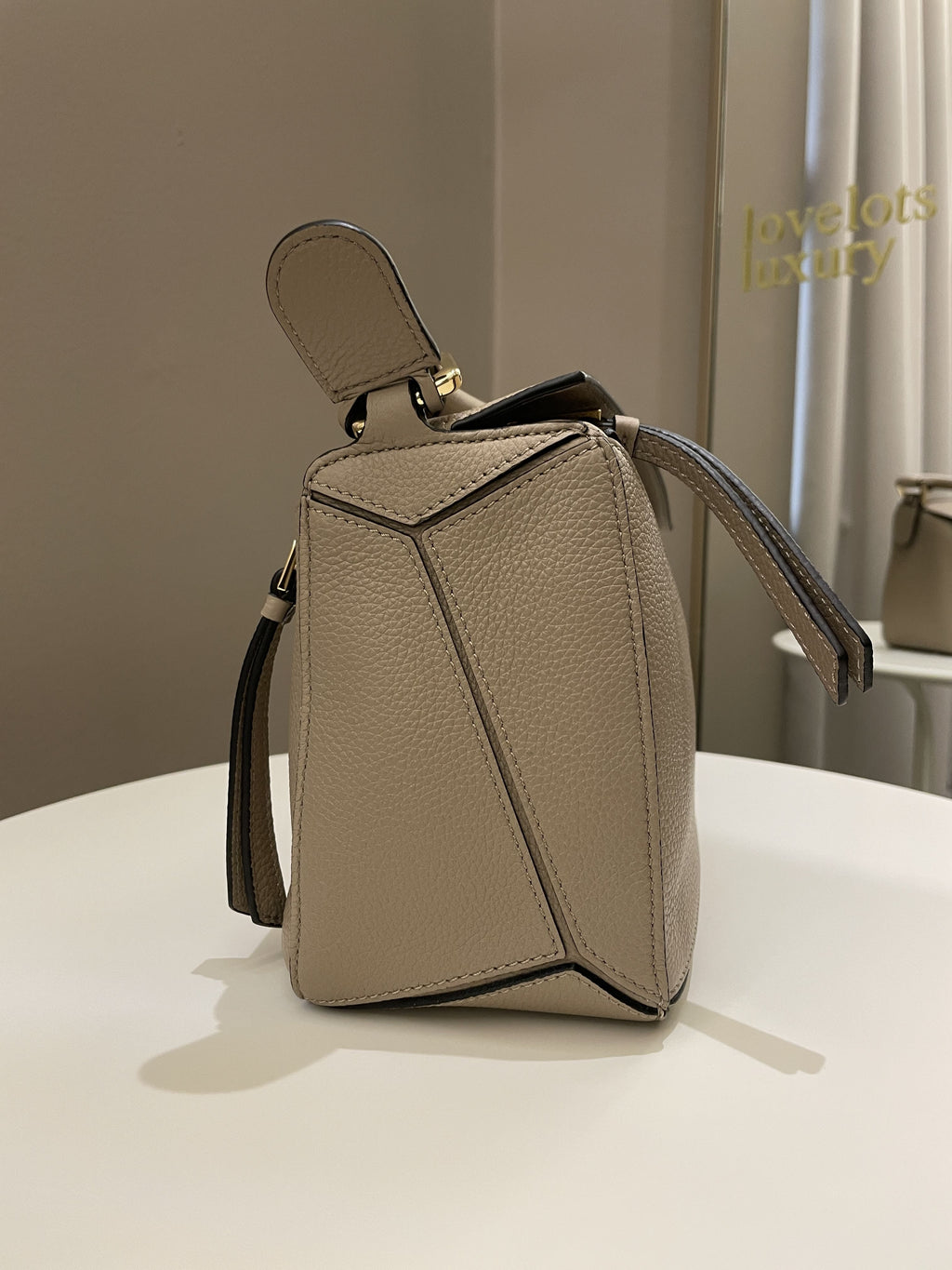 Loewe Puzzle Bag Taupe Beige Grainy Calfskin