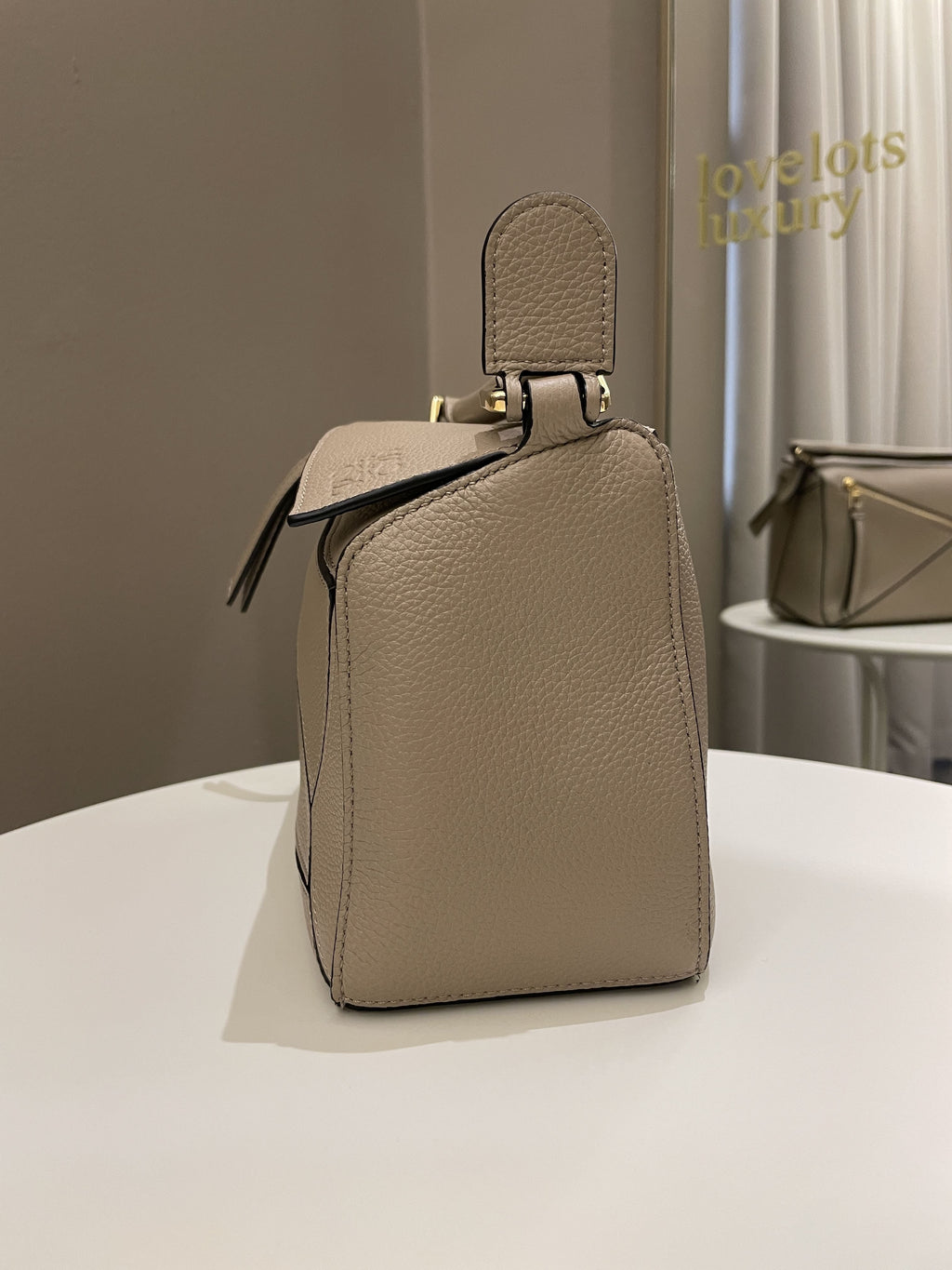 Loewe Puzzle Bag Taupe Beige Grainy Calfskin