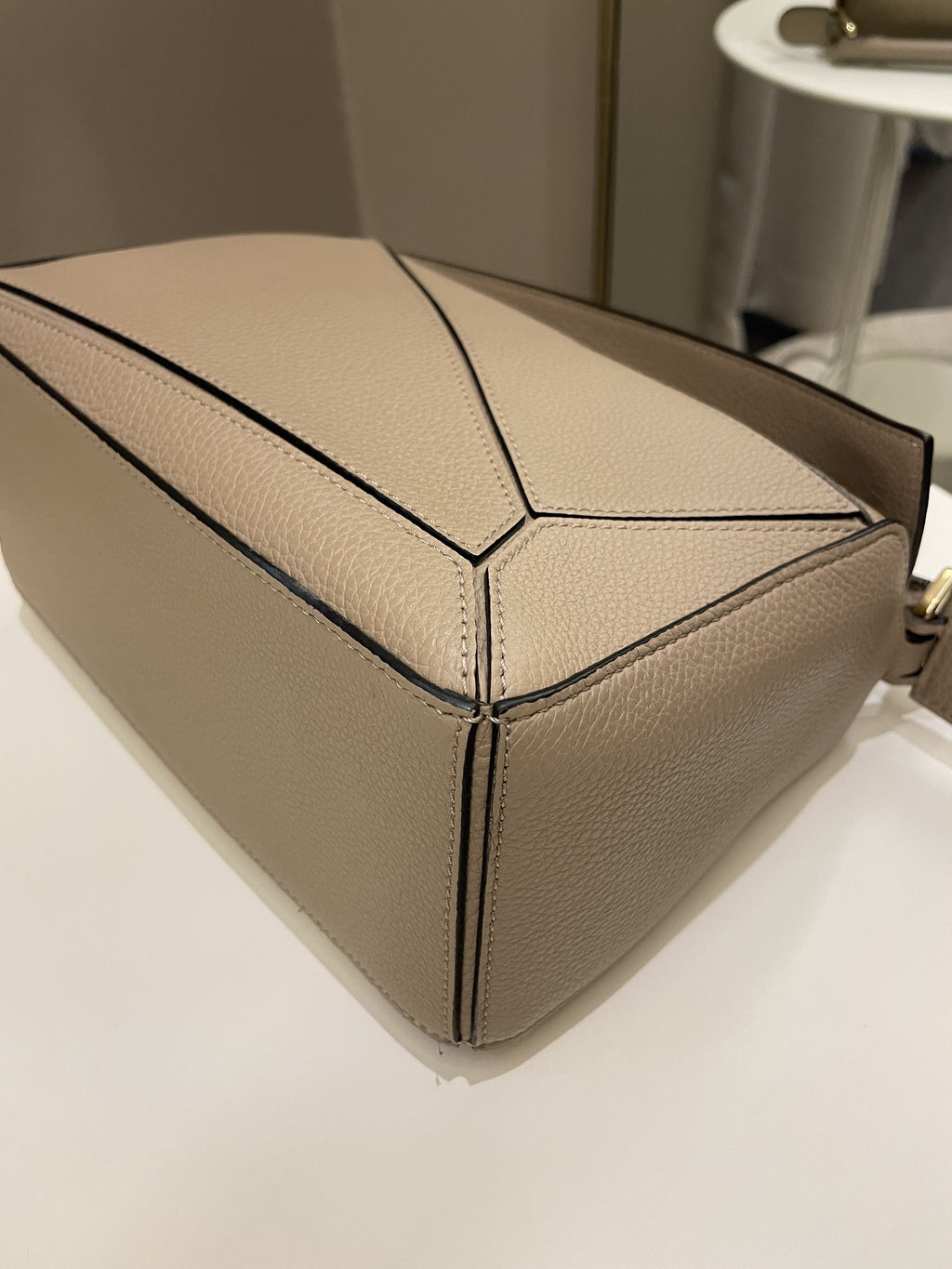 Loewe Puzzle Bag Taupe Beige Grainy Calfskin