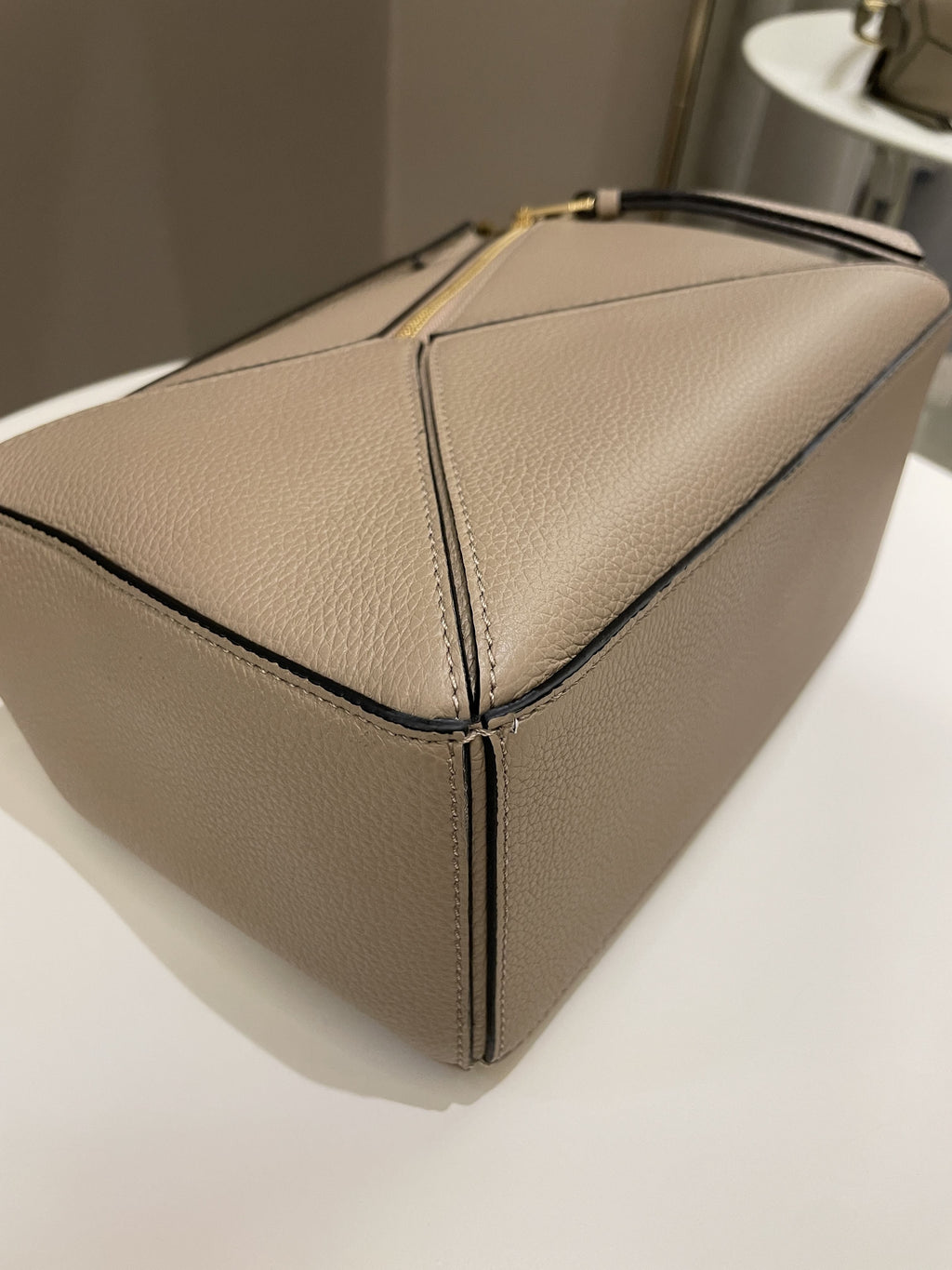 Loewe Puzzle Bag Taupe Beige Grainy Calfskin