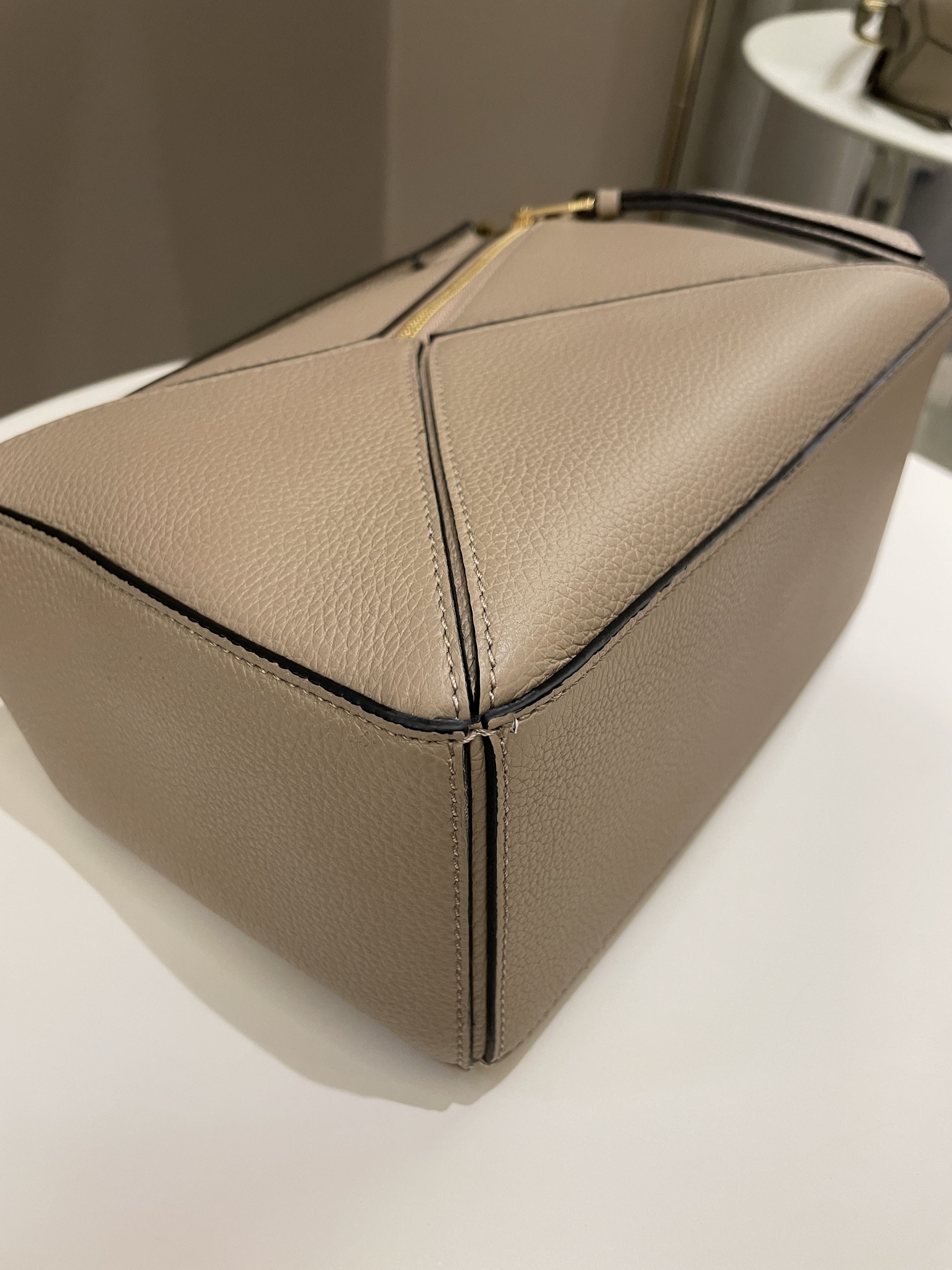 Loewe Puzzle Bag Taupe Beige Grainy Calfskin