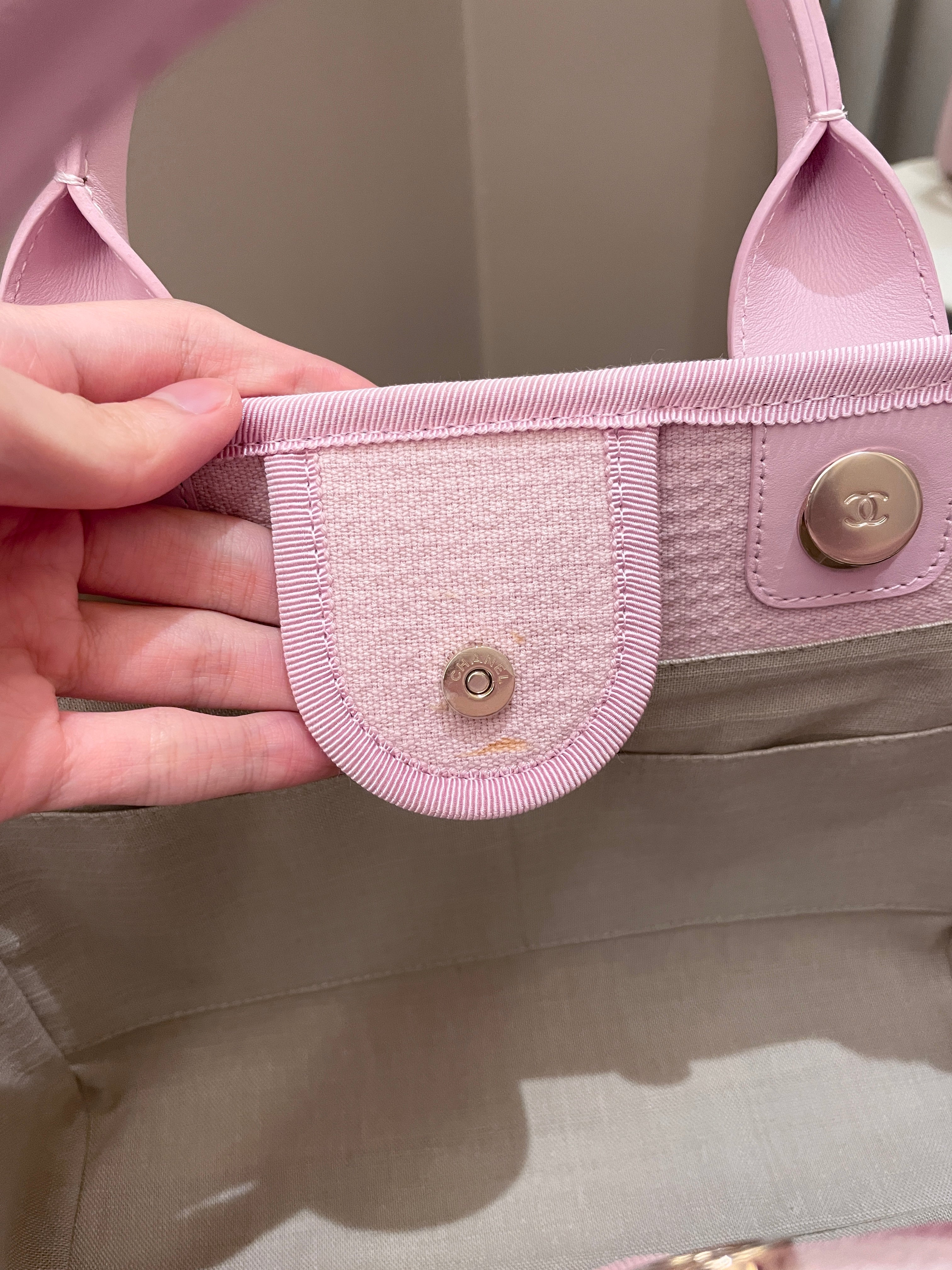 Chanel 22B Deauville Shopper Tote Sweet Pink