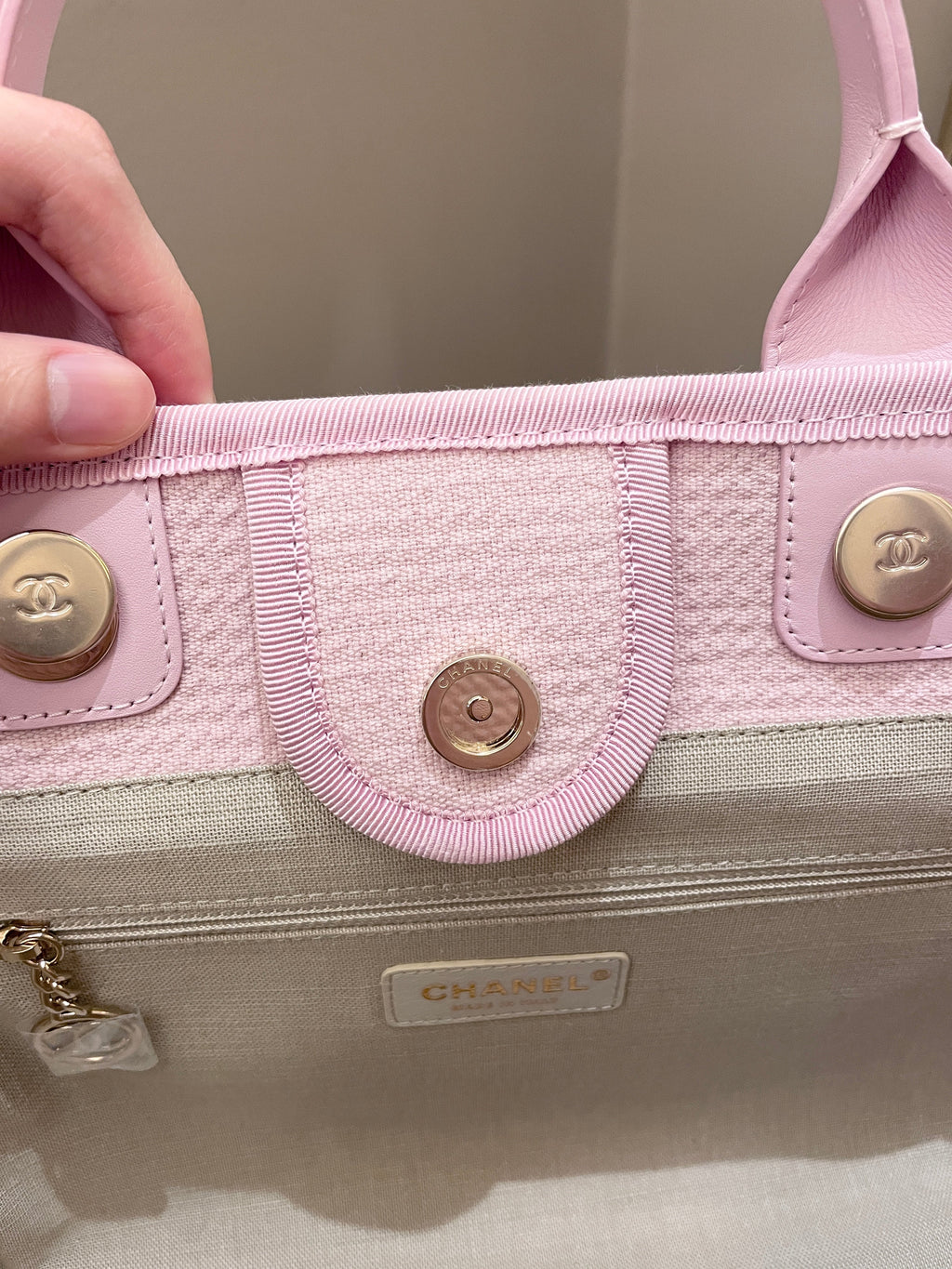 Chanel 22B Deauville Shopper Tote Sweet Pink