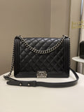 Chanel Quilted Boy Large Black Calfskin