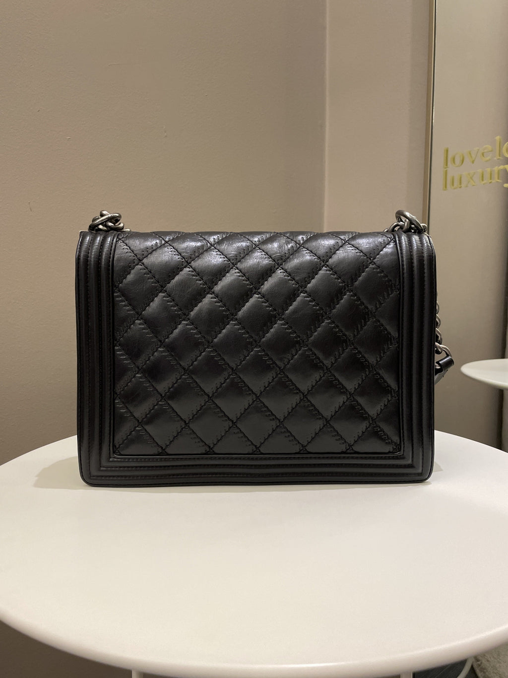Chanel Quilted Boy Large Black Calfskin