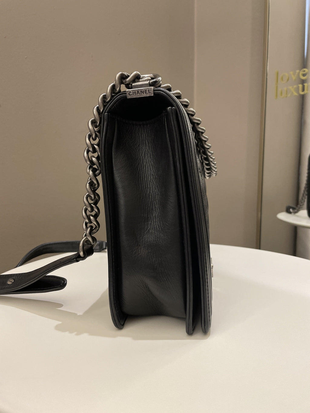 Chanel Quilted Boy Large Black Calfskin