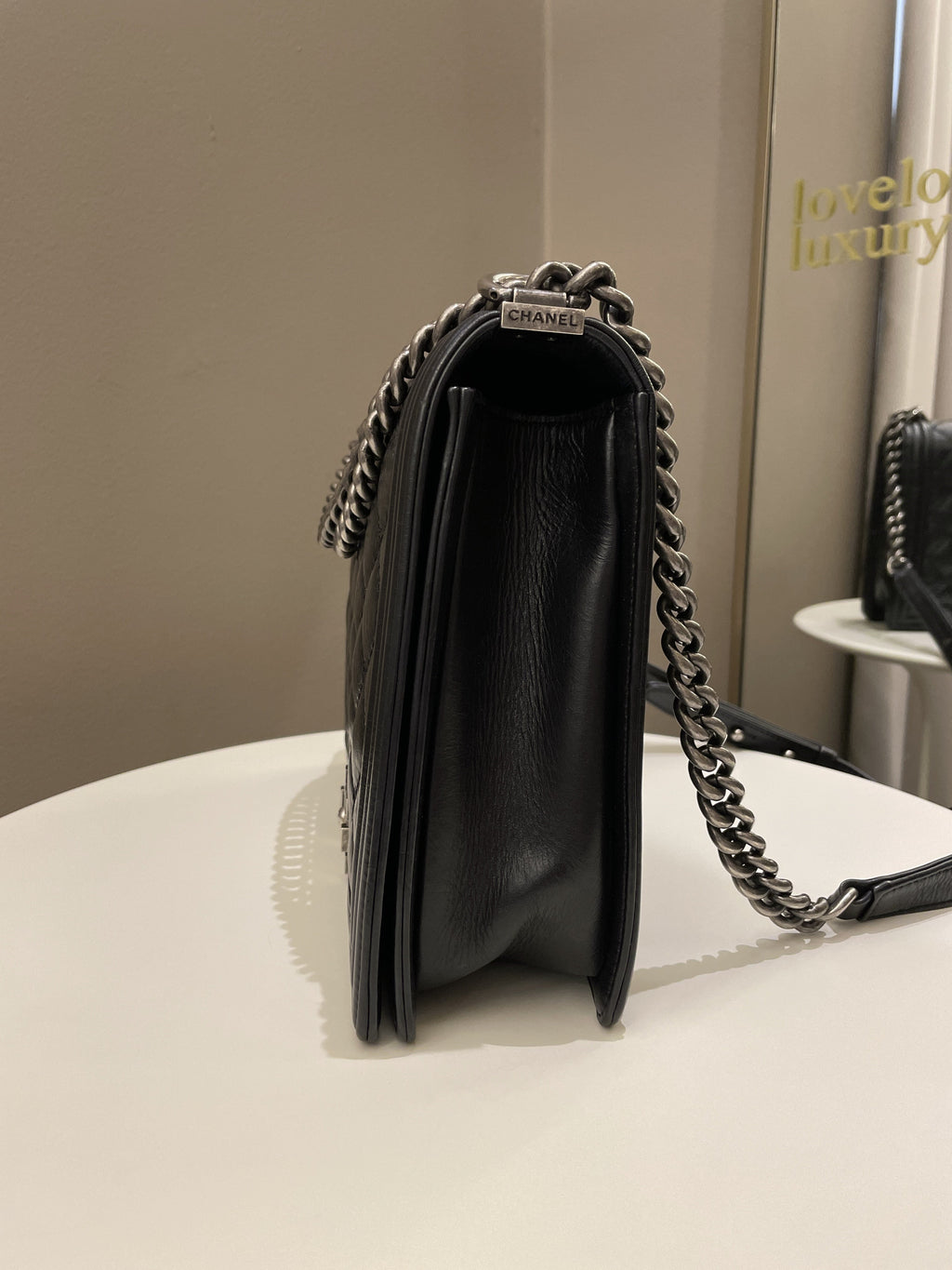 Chanel Quilted Boy Large Black Calfskin