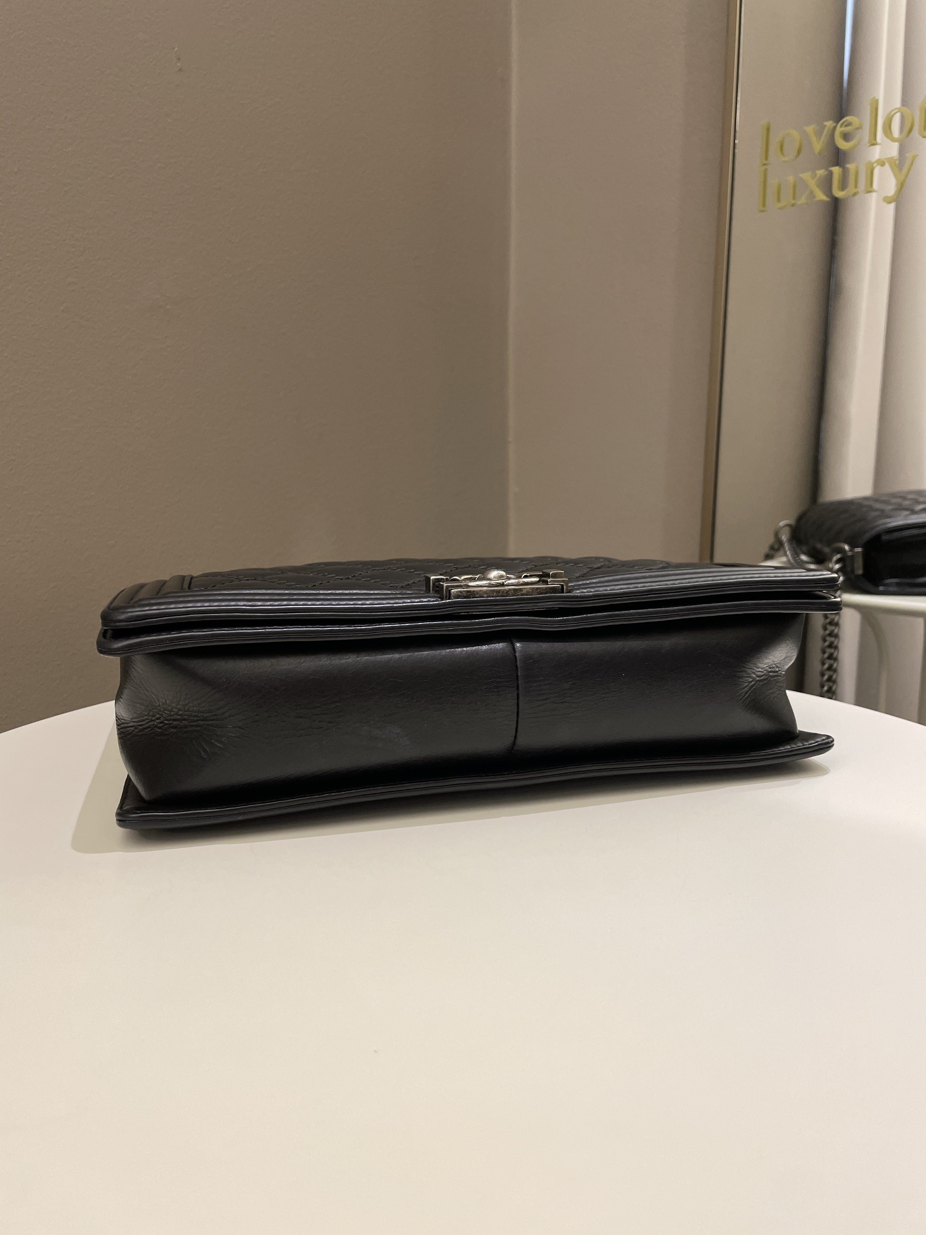 Chanel Quilted Boy Large Black Calfskin