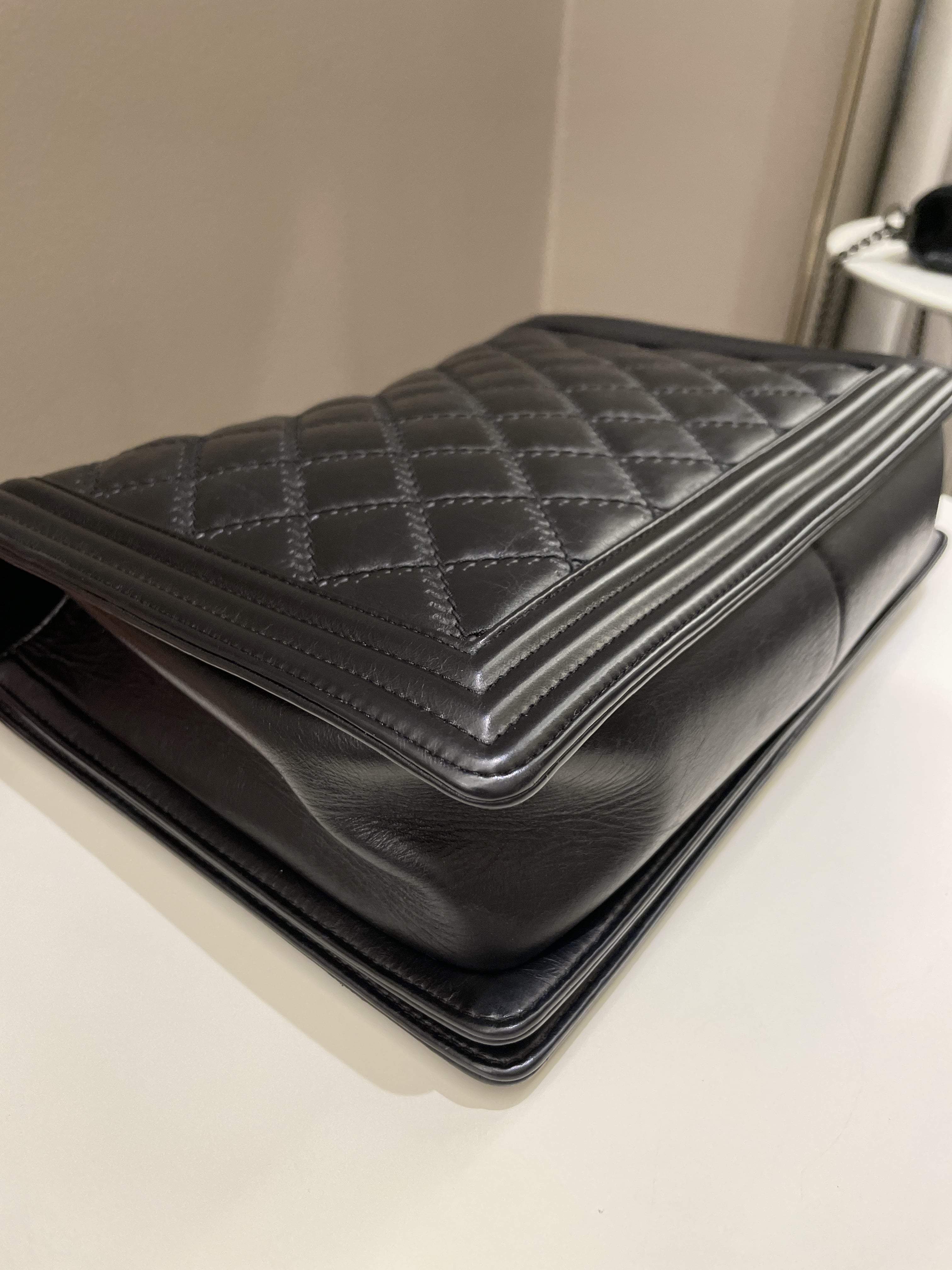 Chanel Quilted Boy Large Black Calfskin