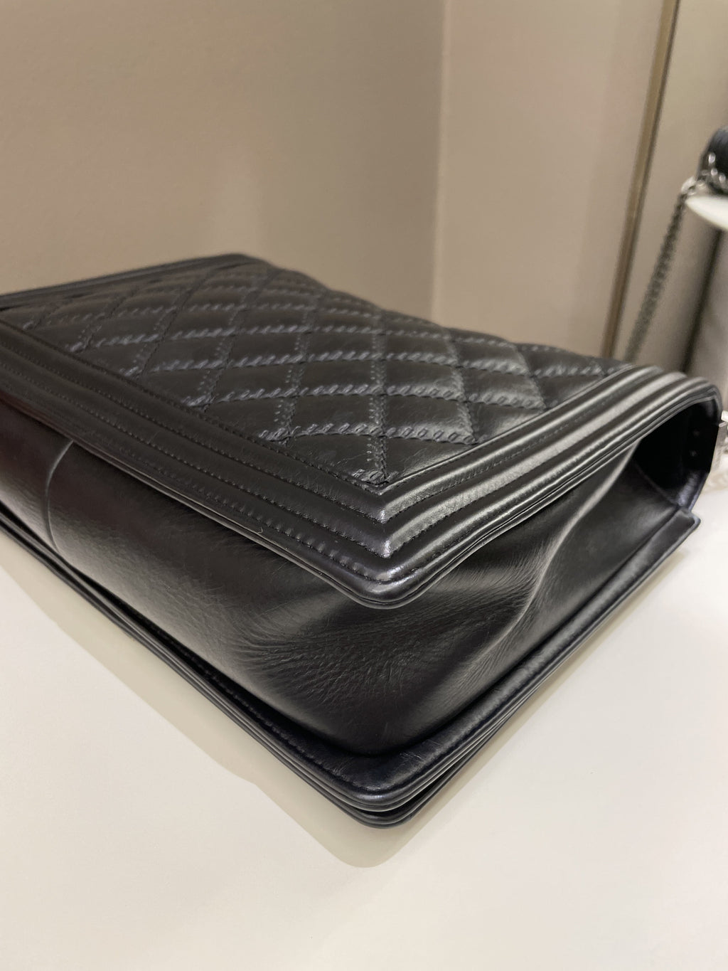 Chanel Quilted Boy Large Black Calfskin