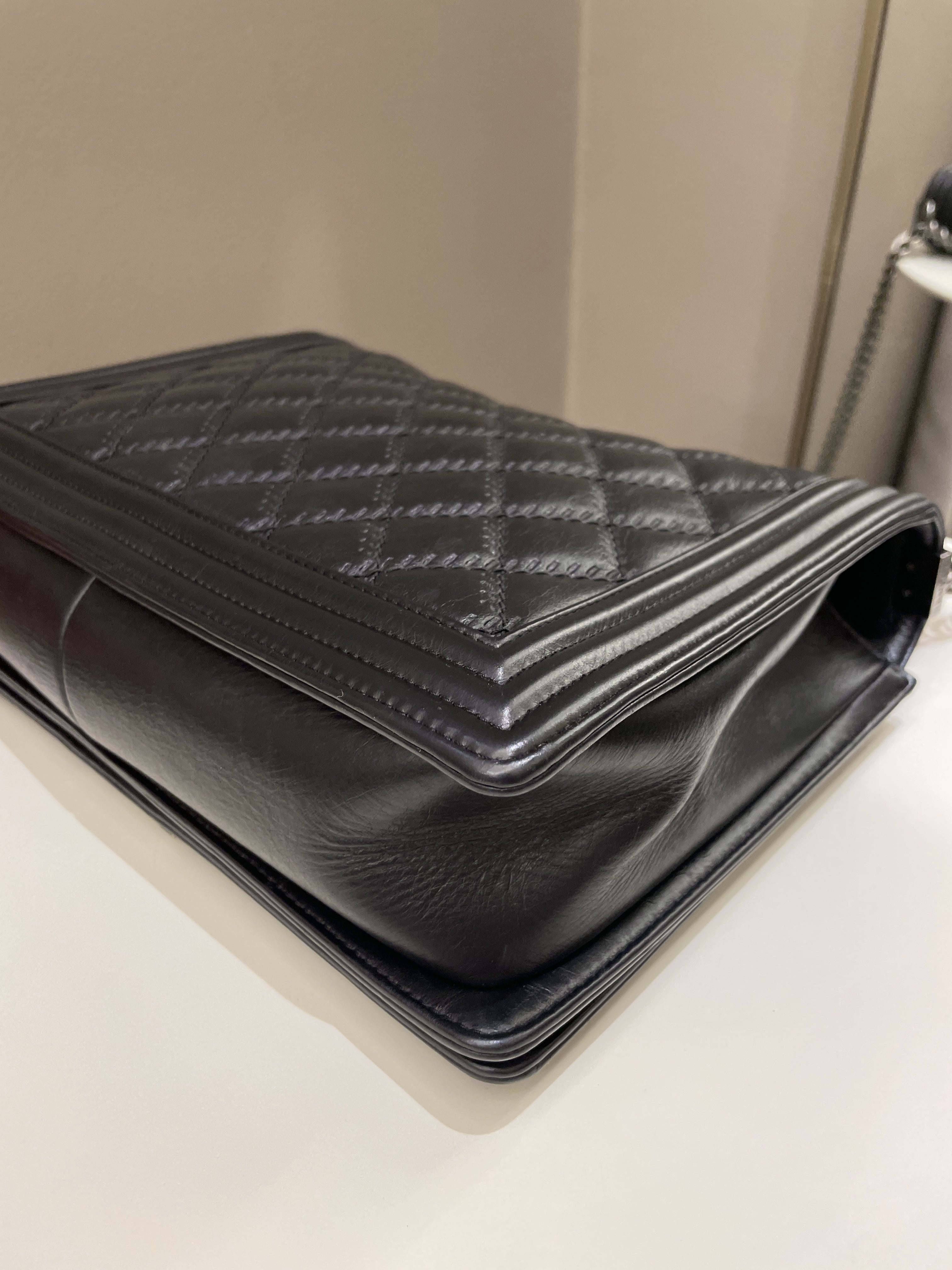 Chanel Quilted Boy Large Black Calfskin