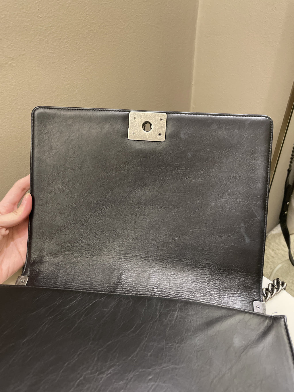 Chanel Quilted Boy Large Black Calfskin