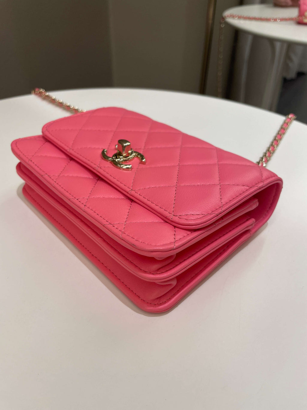 Chanel Trendy CC Clutch with Chain Pink