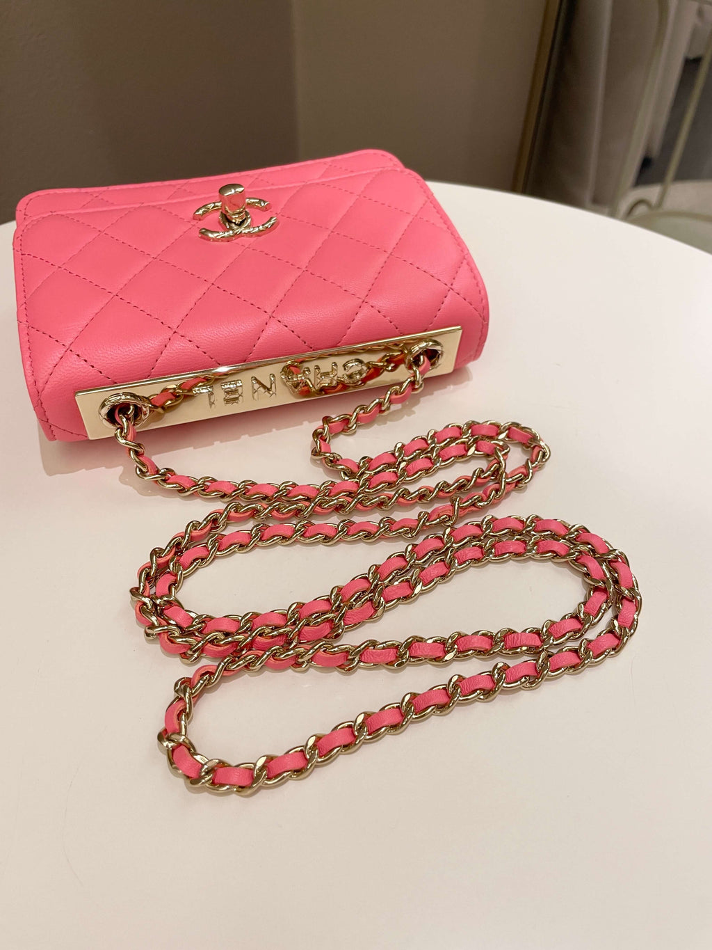 Chanel Trendy CC Clutch with Chain Pink