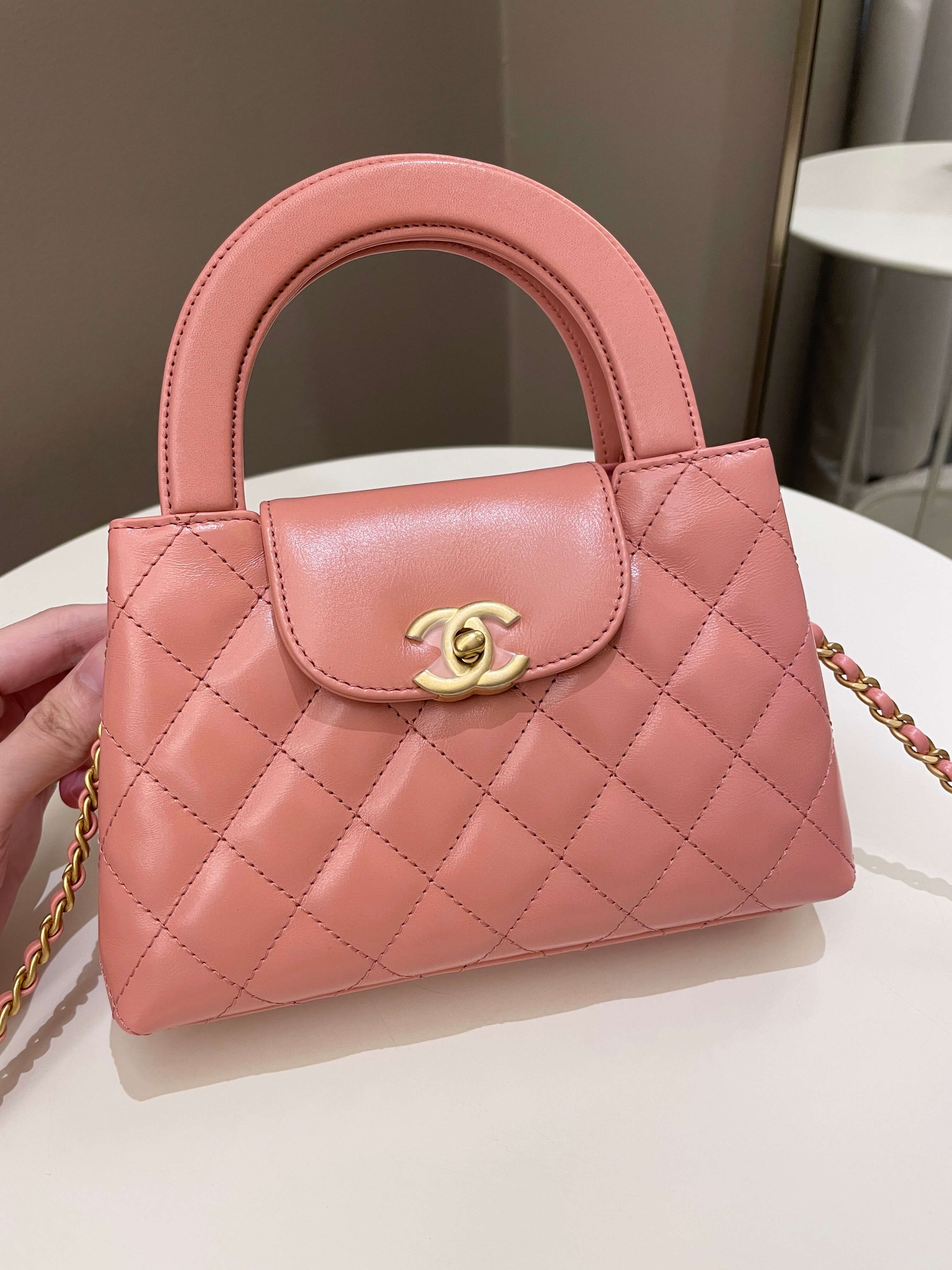 Chanel 23K Kelly Bag Pink Aged Calfskin