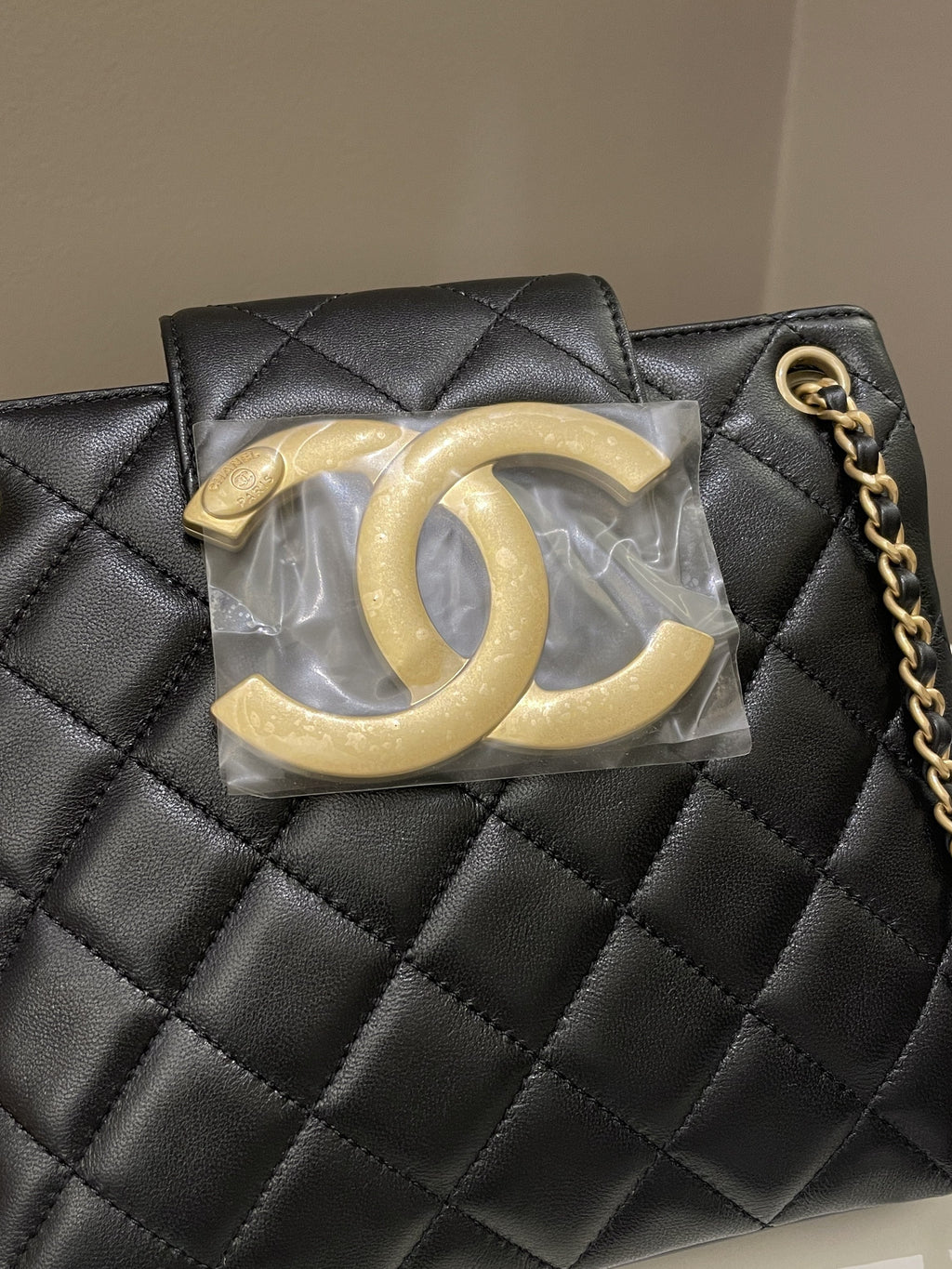 Chanel 24C Quilted XL CC Crossbody Black Calfskin