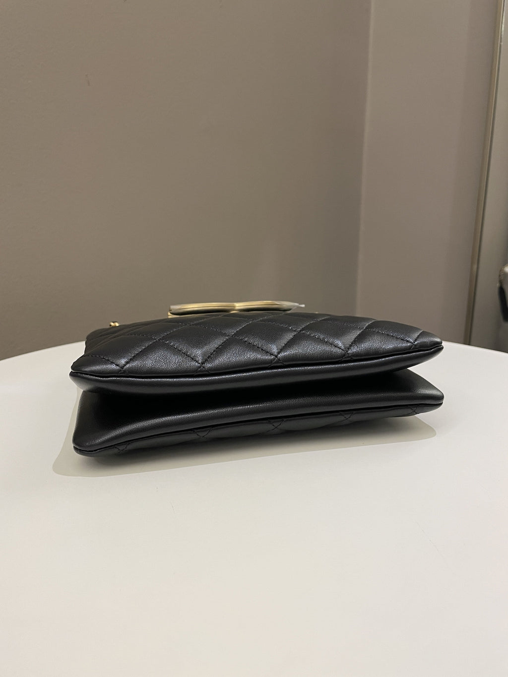 Chanel 24C Quilted XL CC Crossbody Black Calfskin