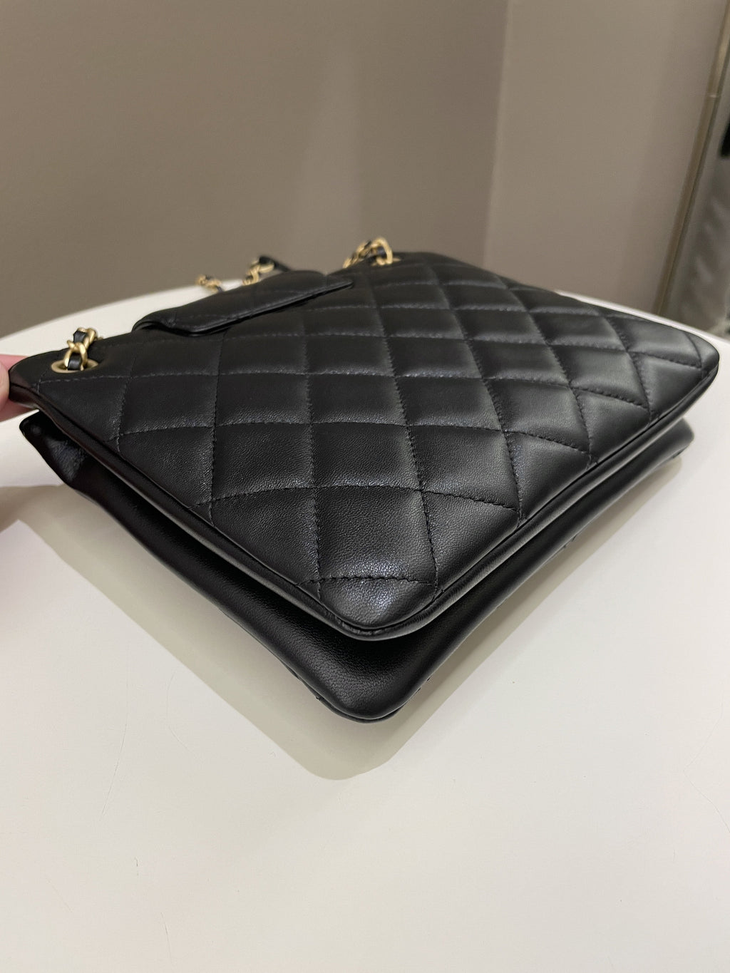 Chanel 24C Quilted XL CC Crossbody Black Calfskin
