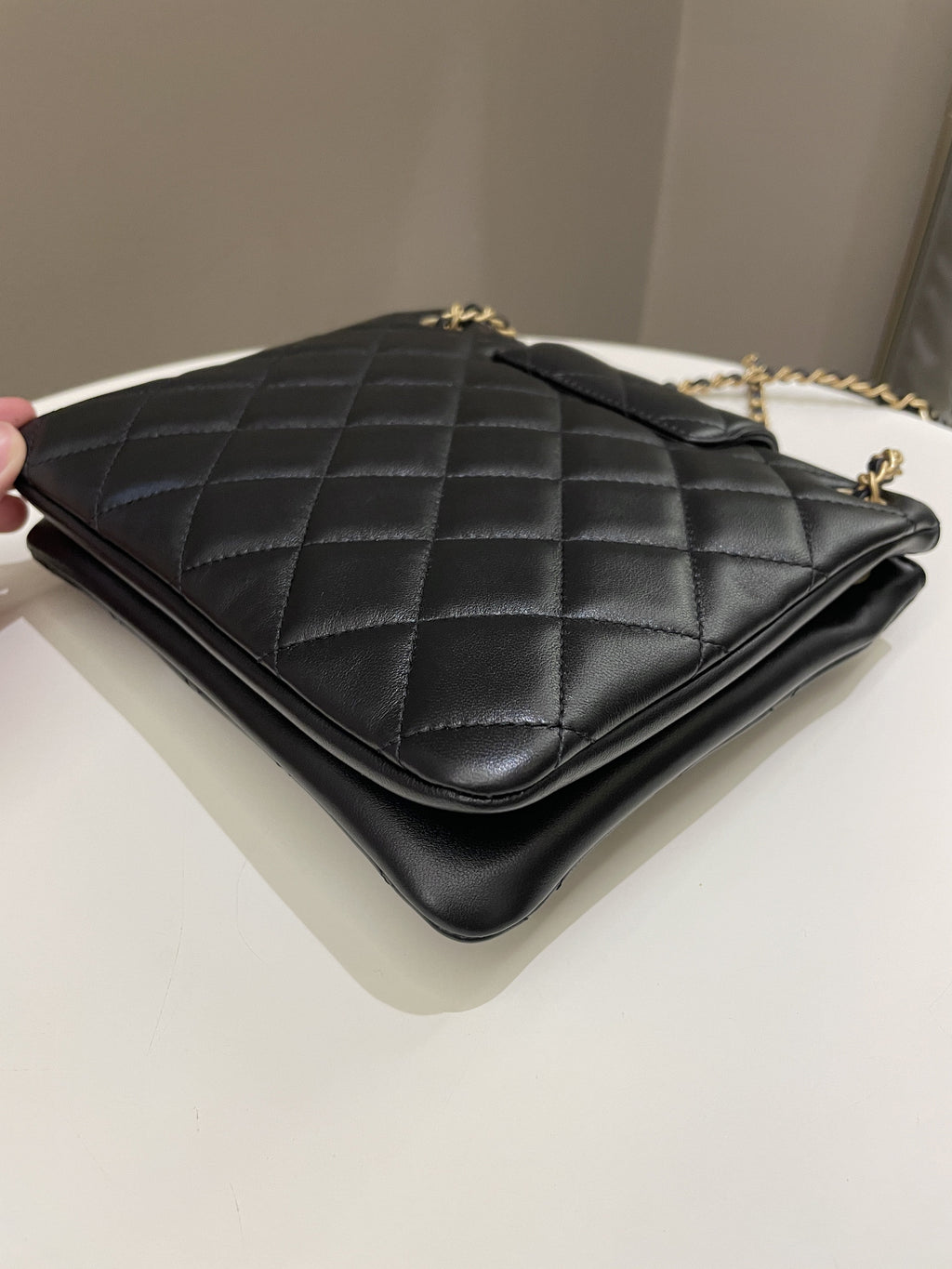 Chanel 24C Quilted XL CC Crossbody Black Calfskin