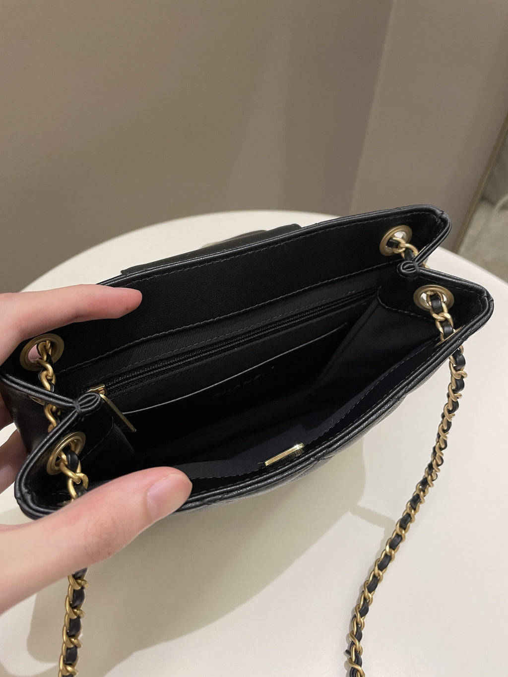 Chanel 24C Quilted XL CC Crossbody Black Calfskin
