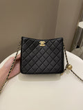 Chanel Hobo Pearl Crush Black Lambskin