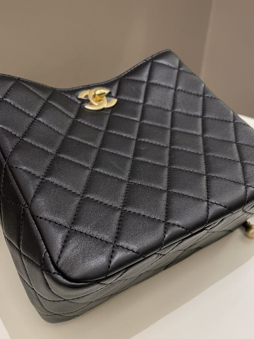 Chanel Hobo Pearl Crush Black Lambskin