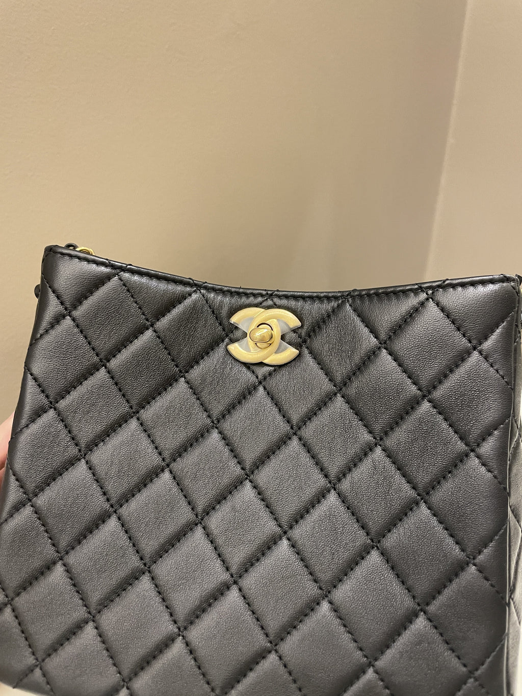 Chanel Hobo Pearl Crush Black Lambskin