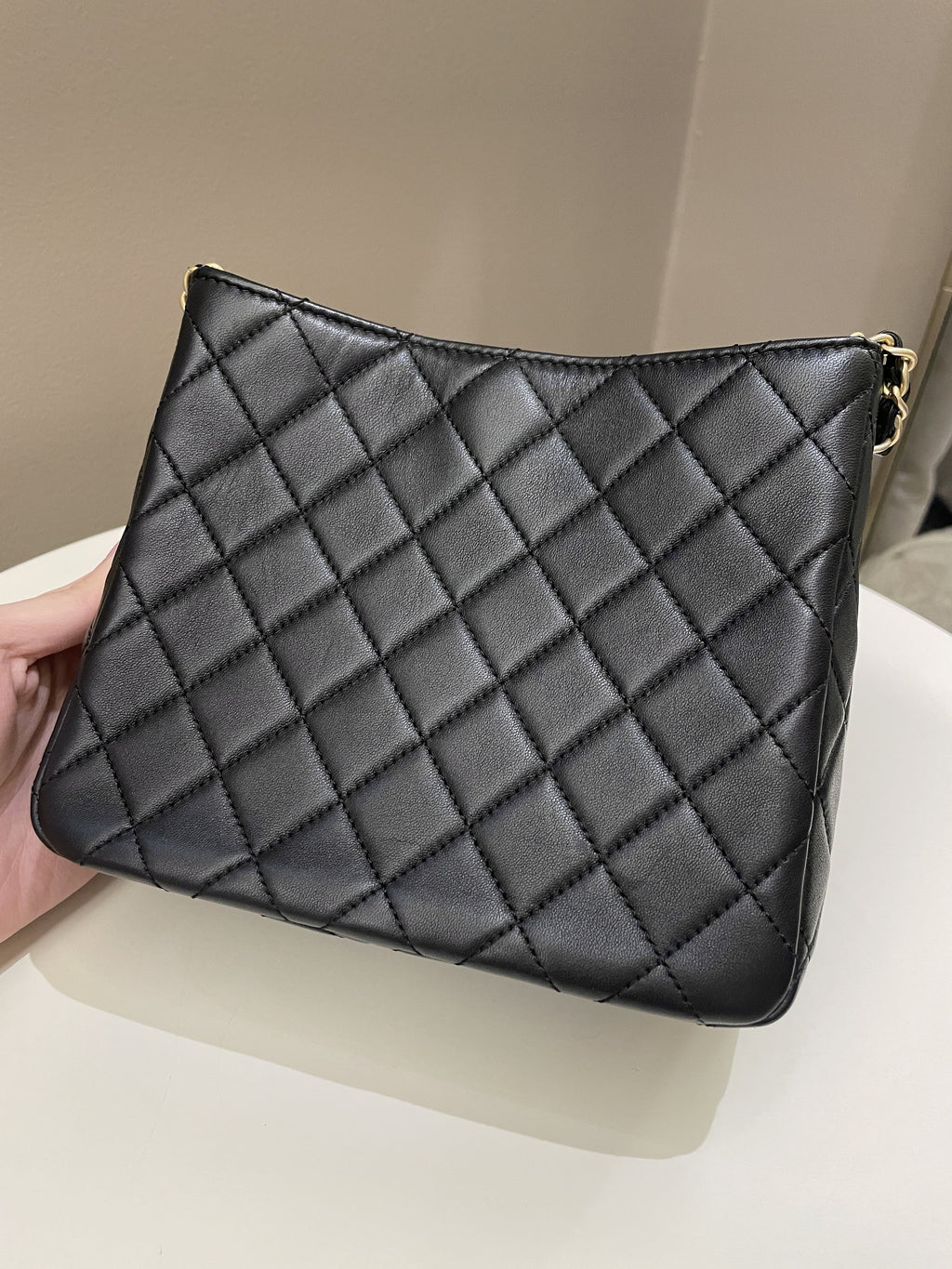 Chanel Hobo Pearl Crush Black Lambskin