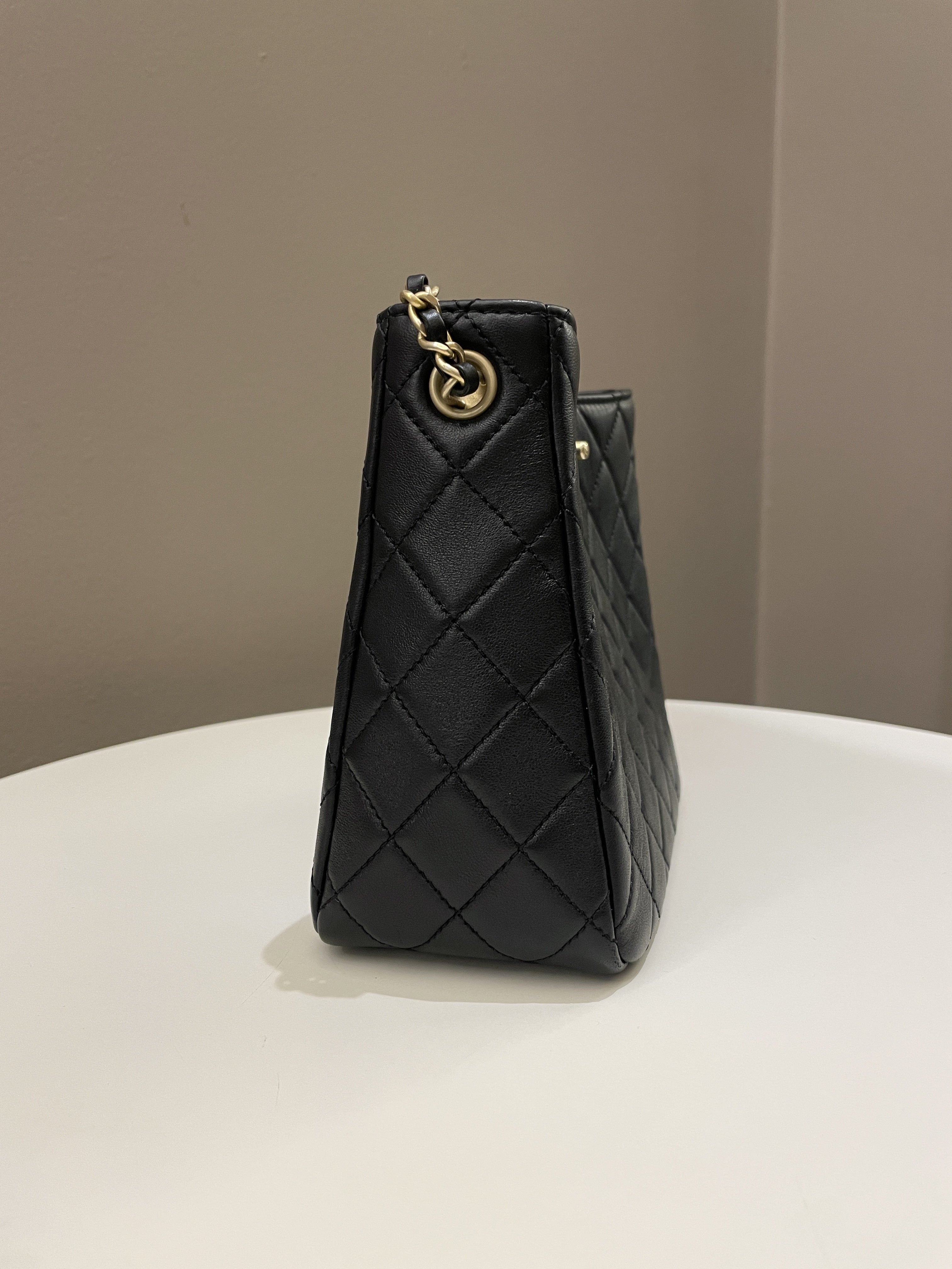 Chanel Hobo Pearl Crush Black Lambskin