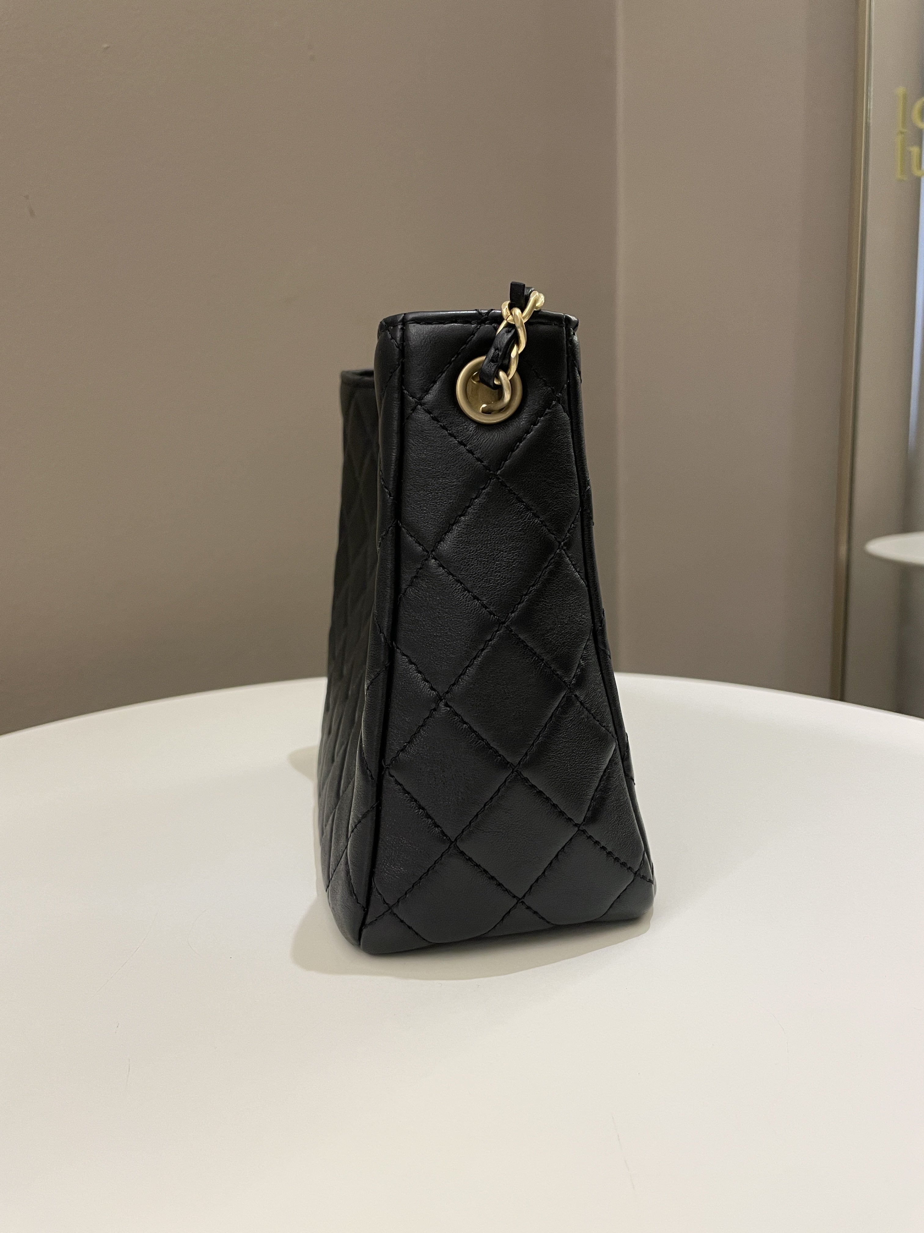 Chanel Hobo Pearl Crush Black Lambskin