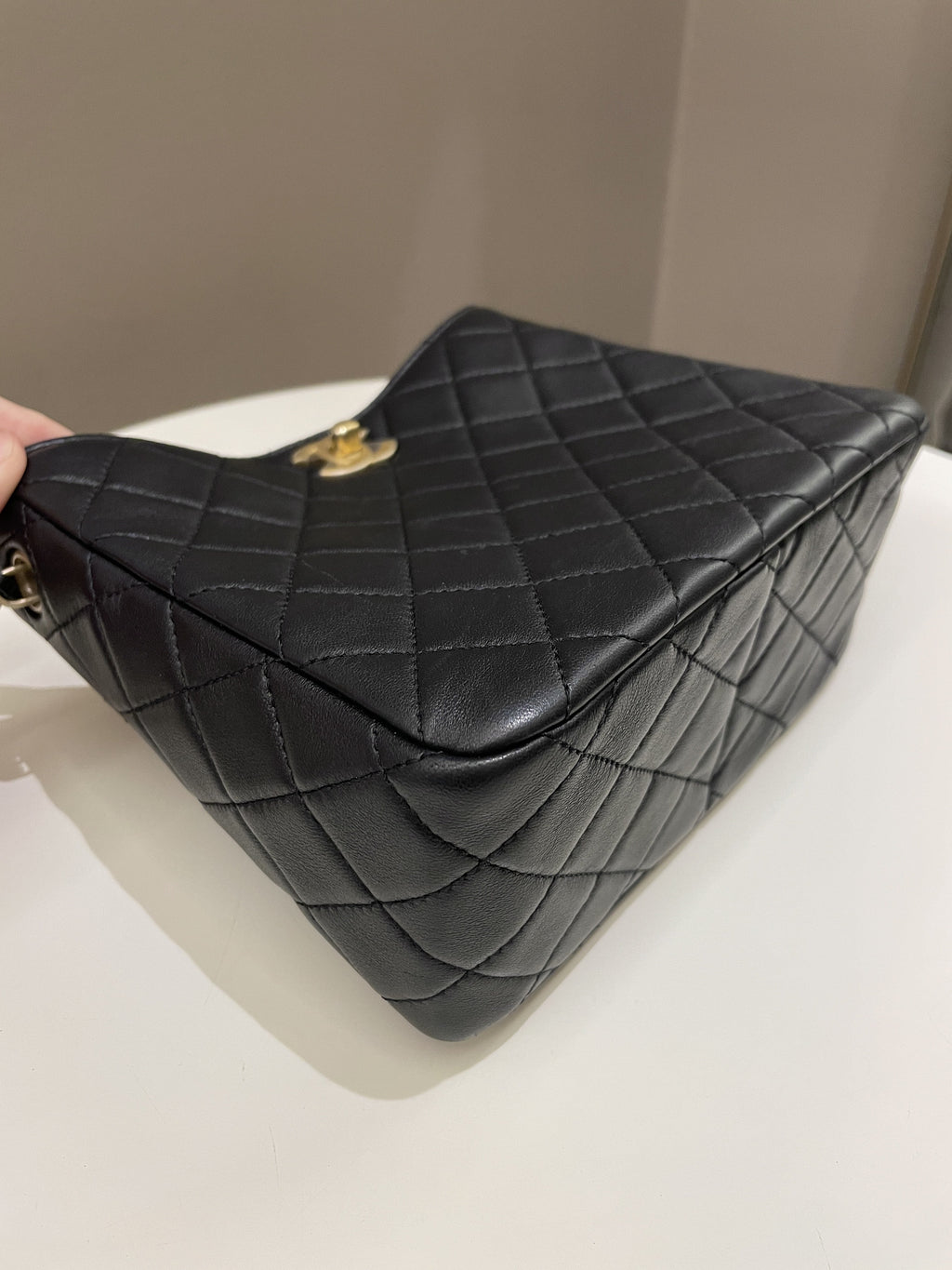 Chanel Hobo Pearl Crush Black Lambskin