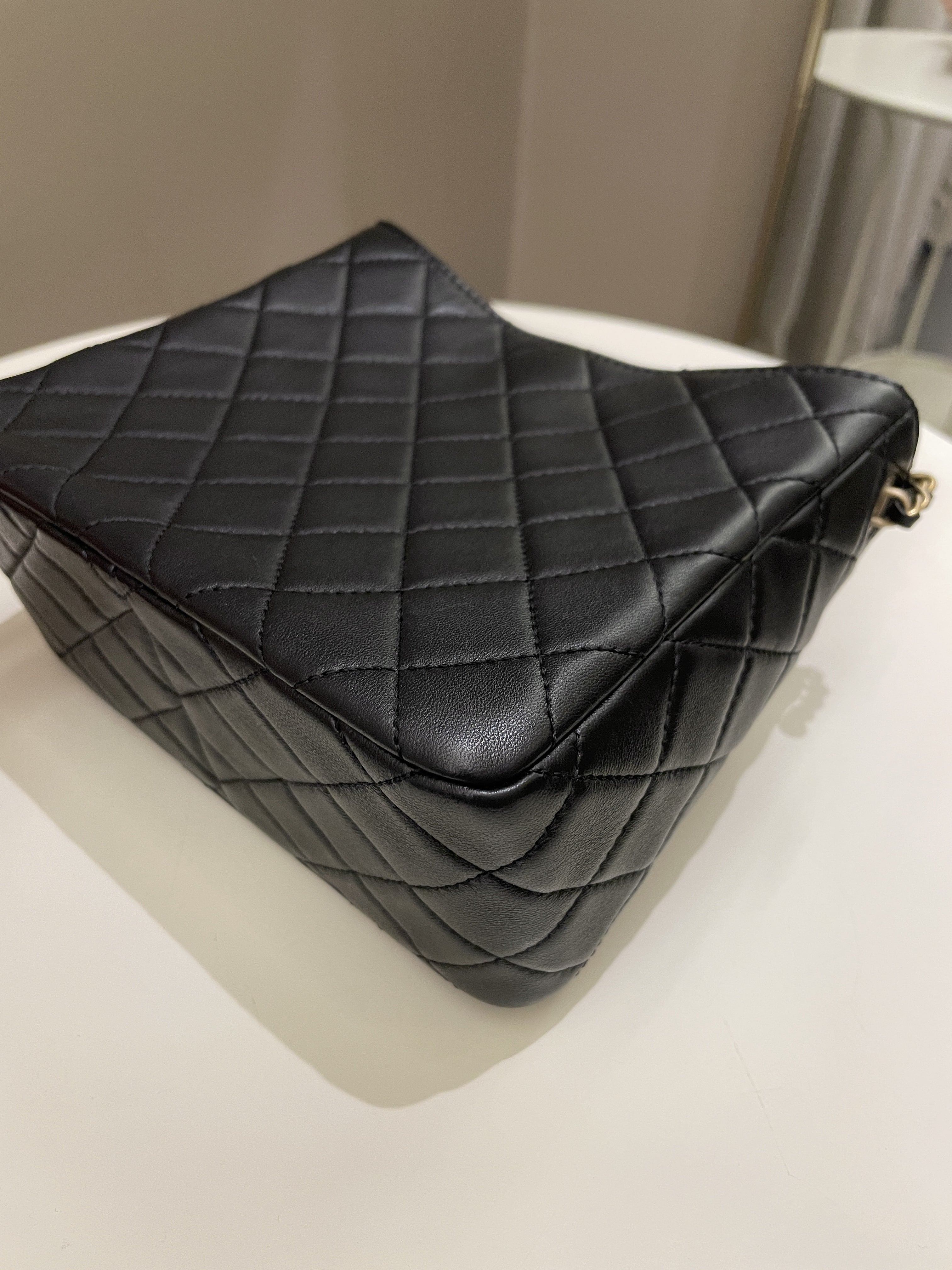 Chanel Hobo Pearl Crush Black Lambskin