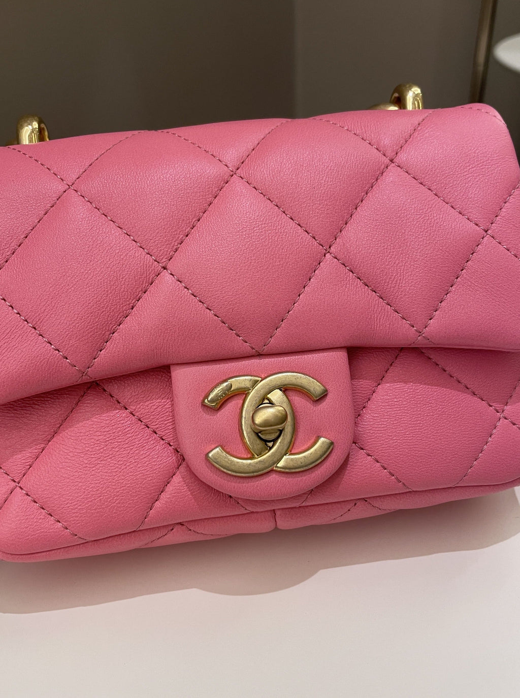 Chanel 22S Funky Town Flap Bag Pink Calfskin