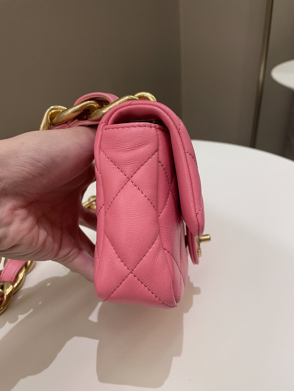 Chanel 22S Funky Town Flap Bag Pink Calfskin