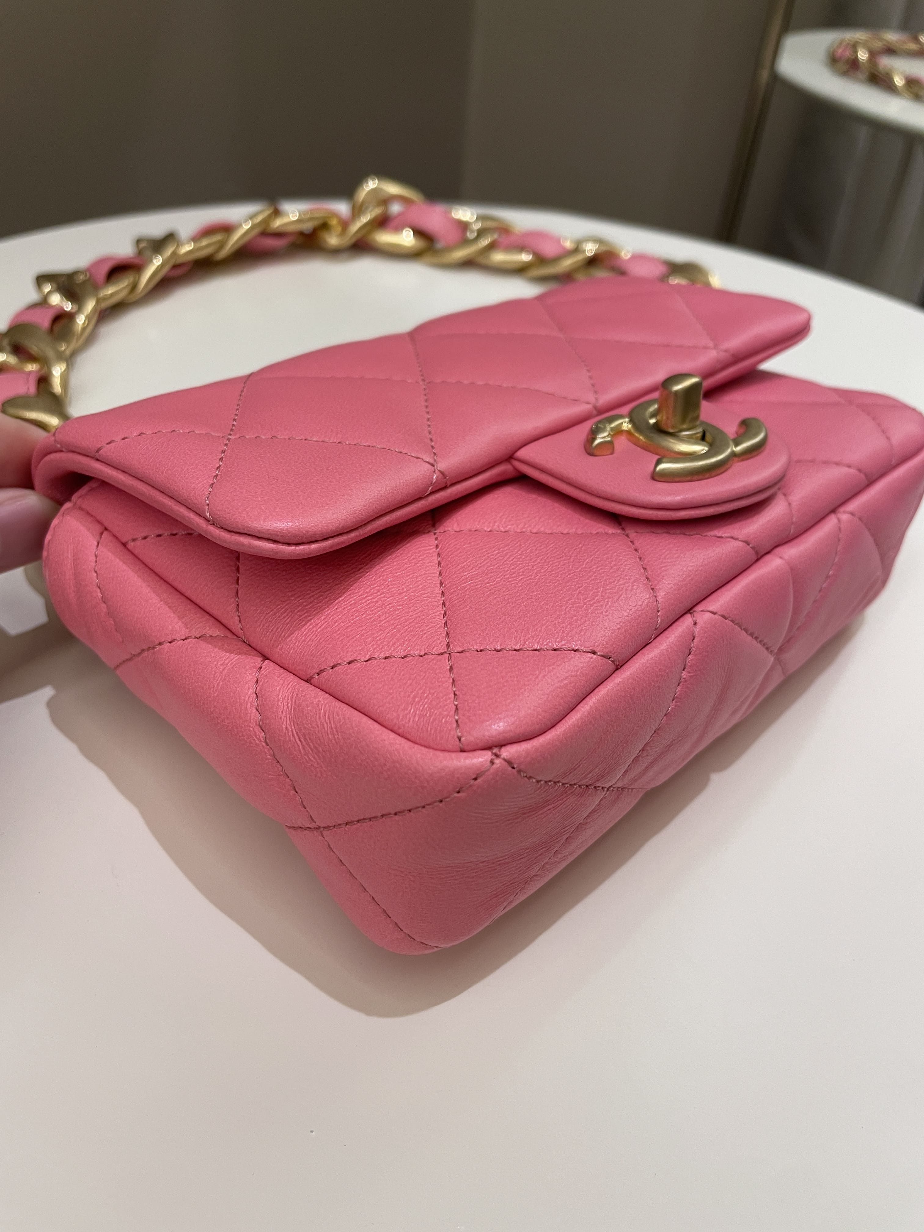 Chanel 22S Funky Town Flap Bag Pink Calfskin