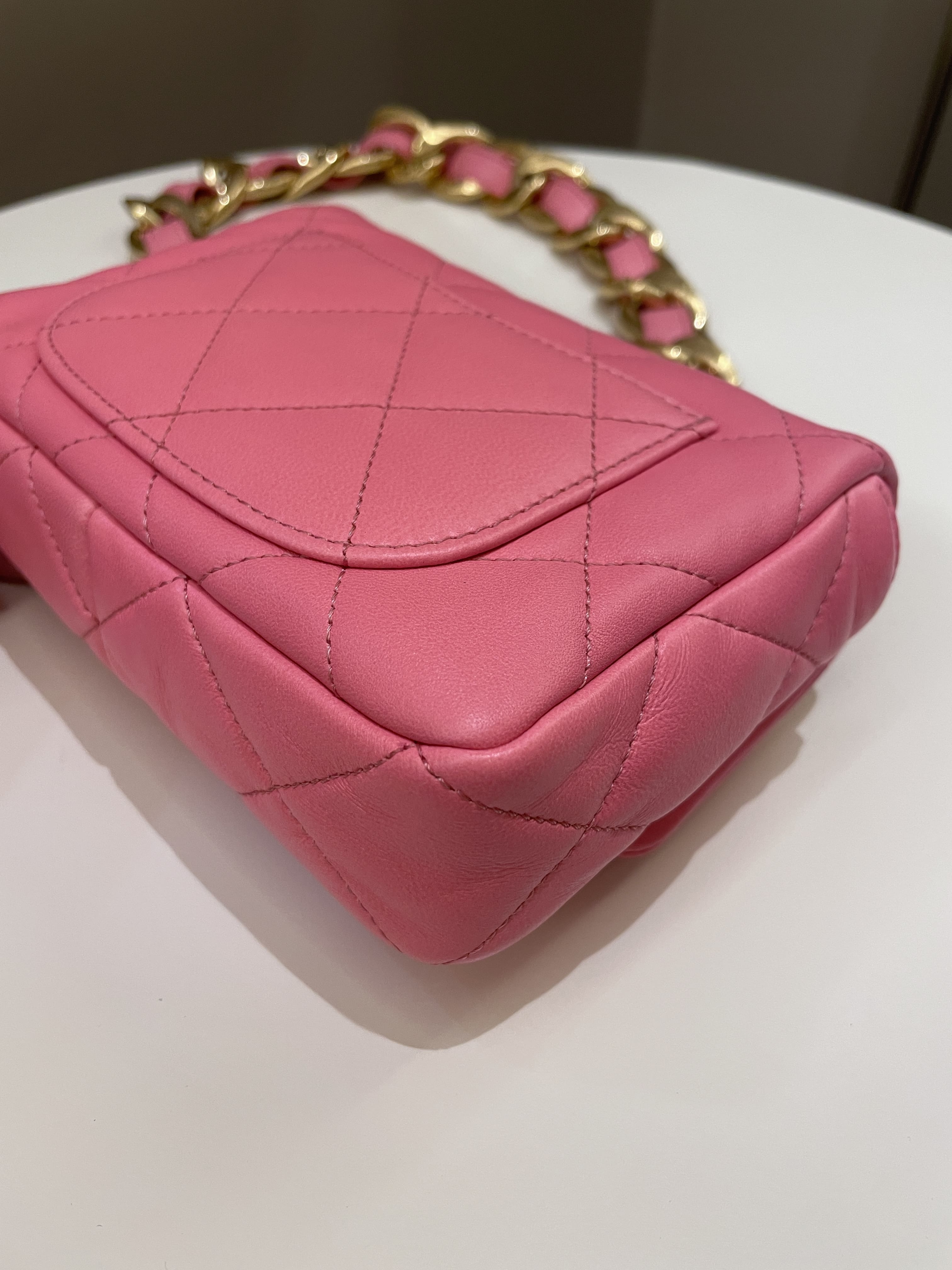 Chanel 22S Funky Town Flap Bag Pink Calfskin