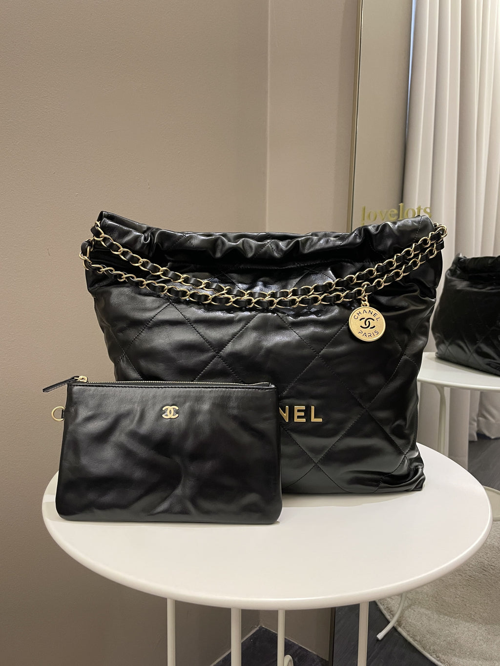 Chanel 22 Medium Black Calfskin