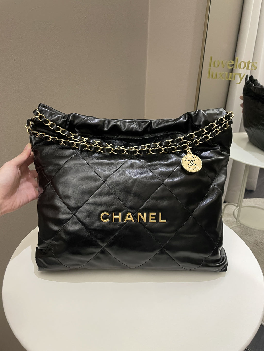 Chanel 22 Medium Black Calfskin