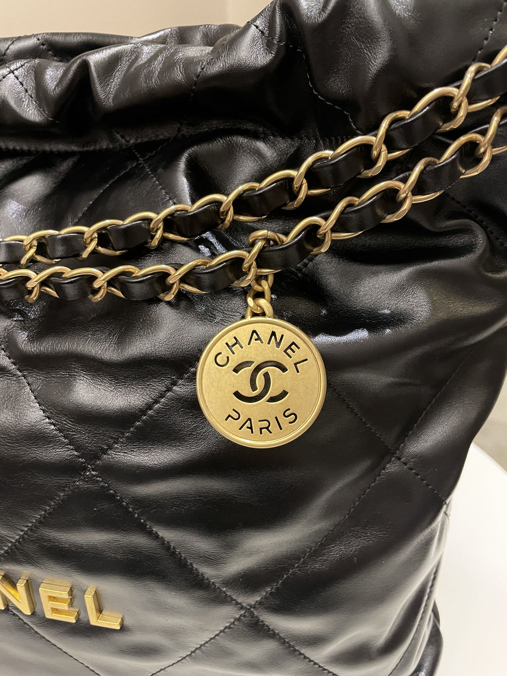 Chanel 22 Medium Black Calfskin