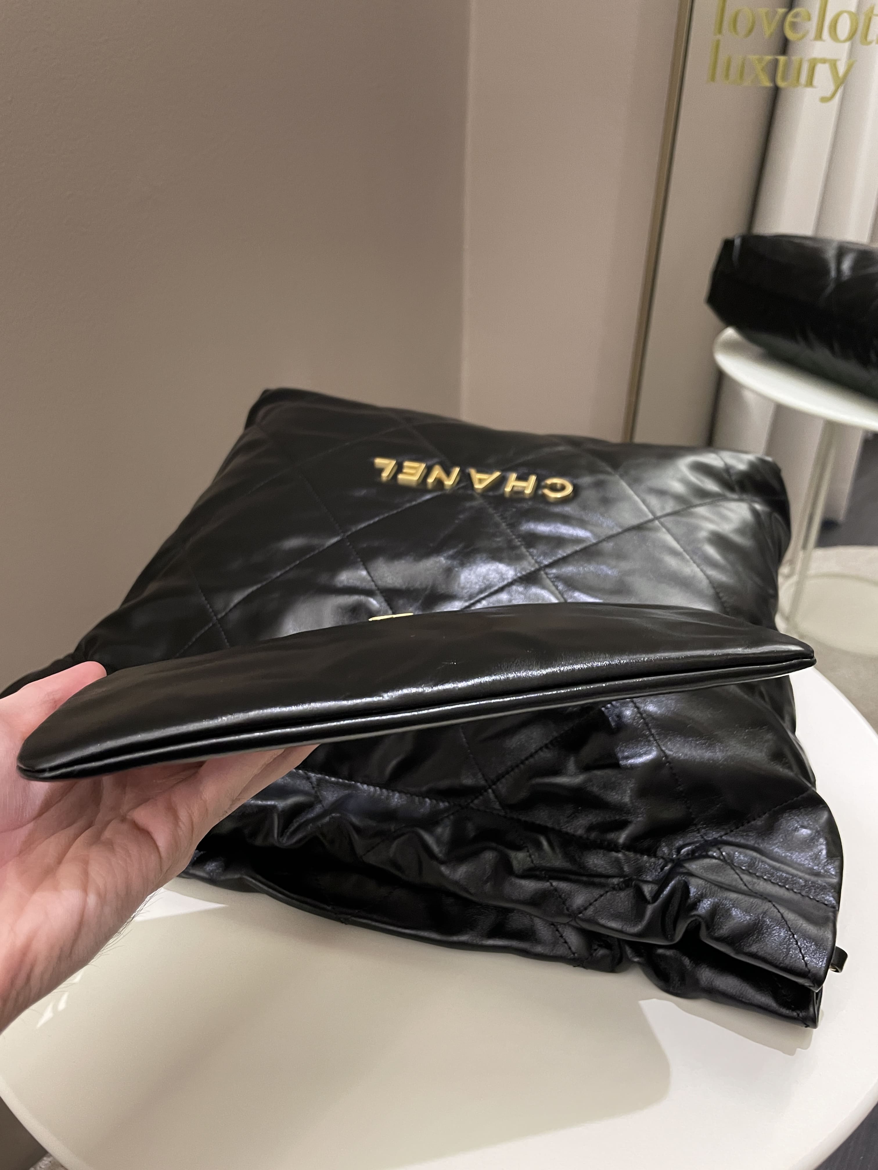 Chanel 22 Medium Black Calfskin
