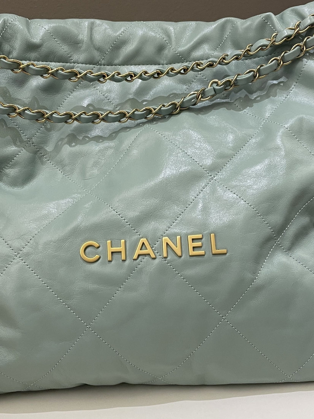 Chanel 22 Medium Tiffany Mint Calfskin