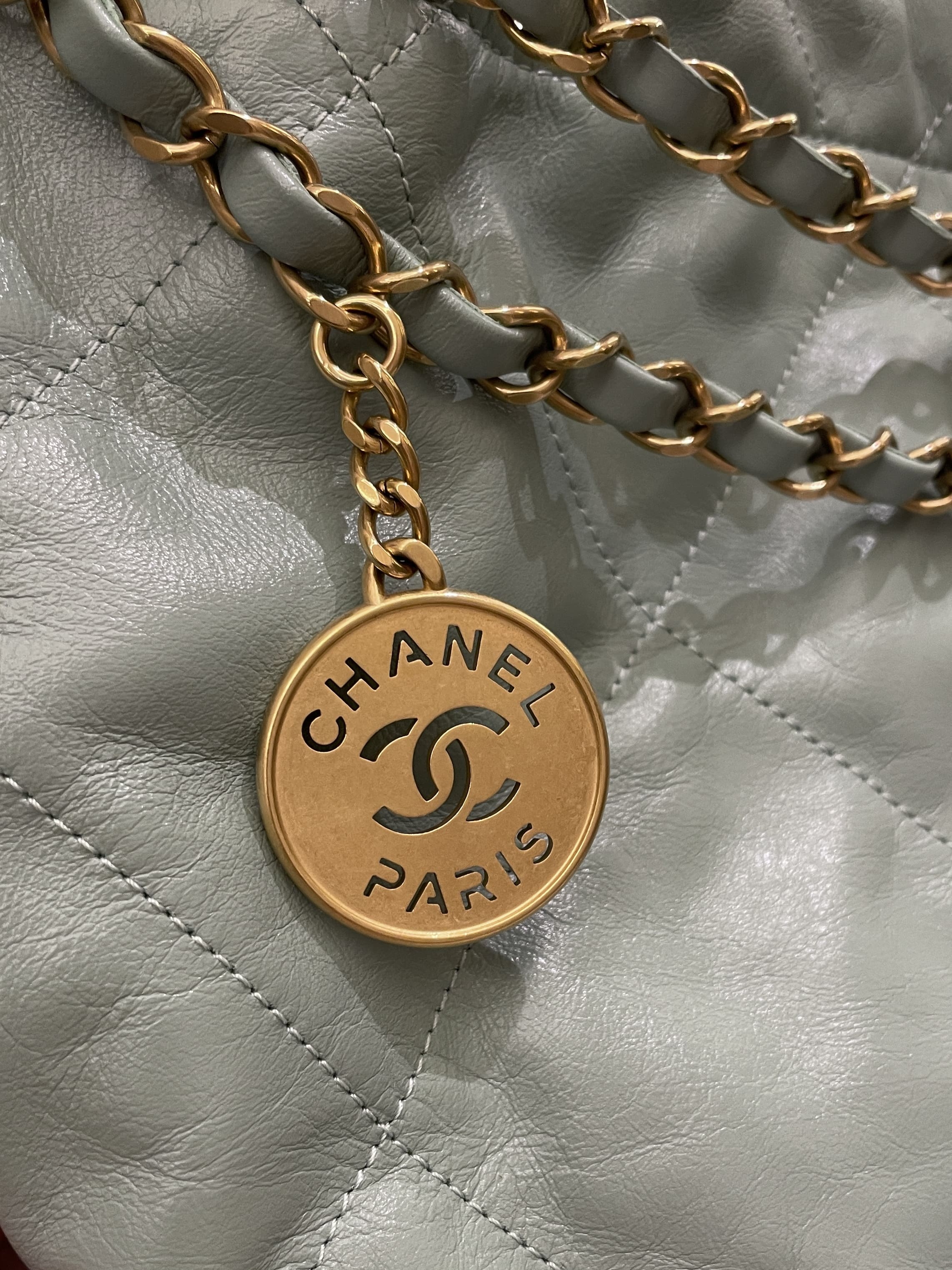 Chanel 22 Medium Tiffany Mint Calfskin