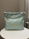 Chanel 22 Medium Tiffany Mint Calfskin