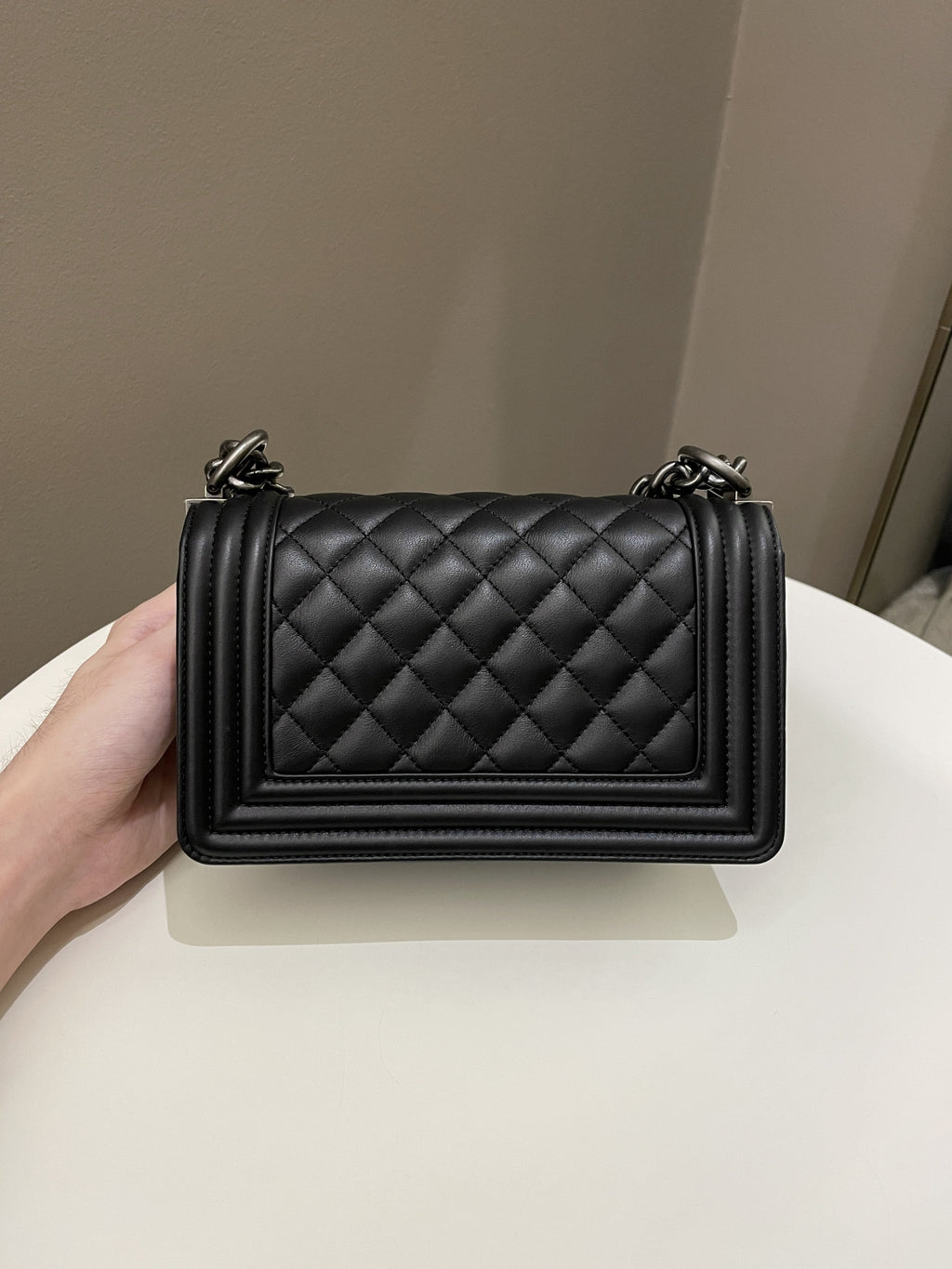 Chanel Quilted Small Boy Black Calfskin