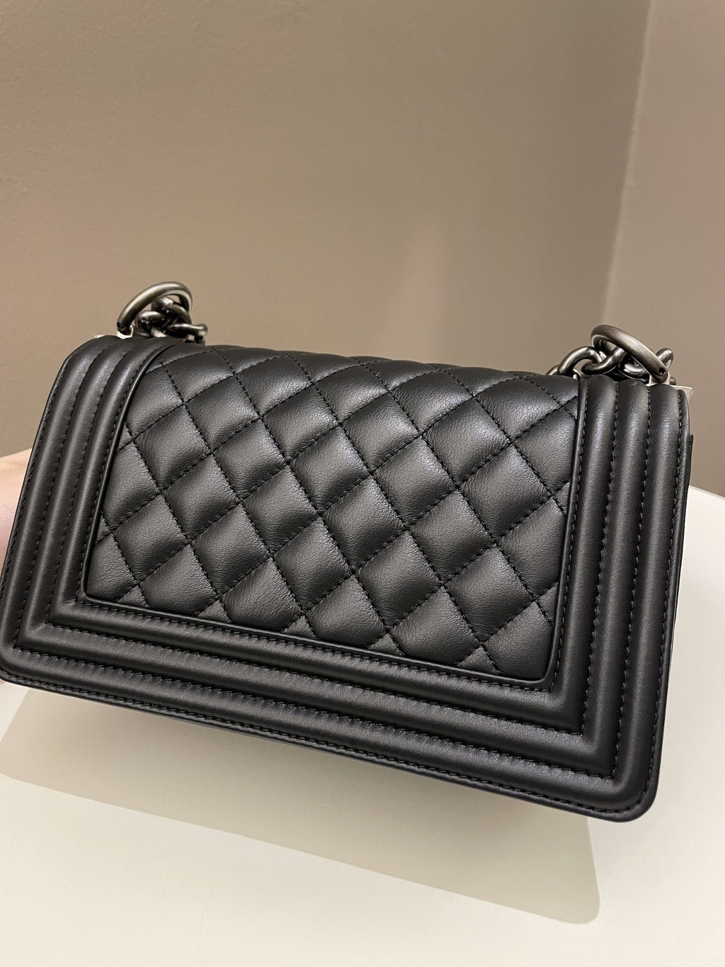 Chanel Quilted Small Boy Black Calfskin