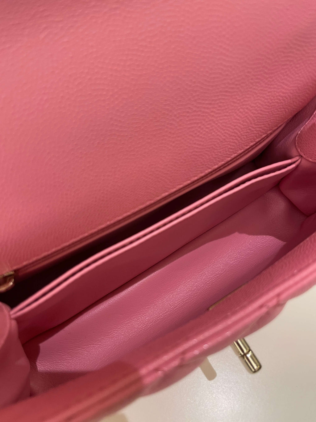 Chanel Quilted Coco Chain Handle Pink Caviar