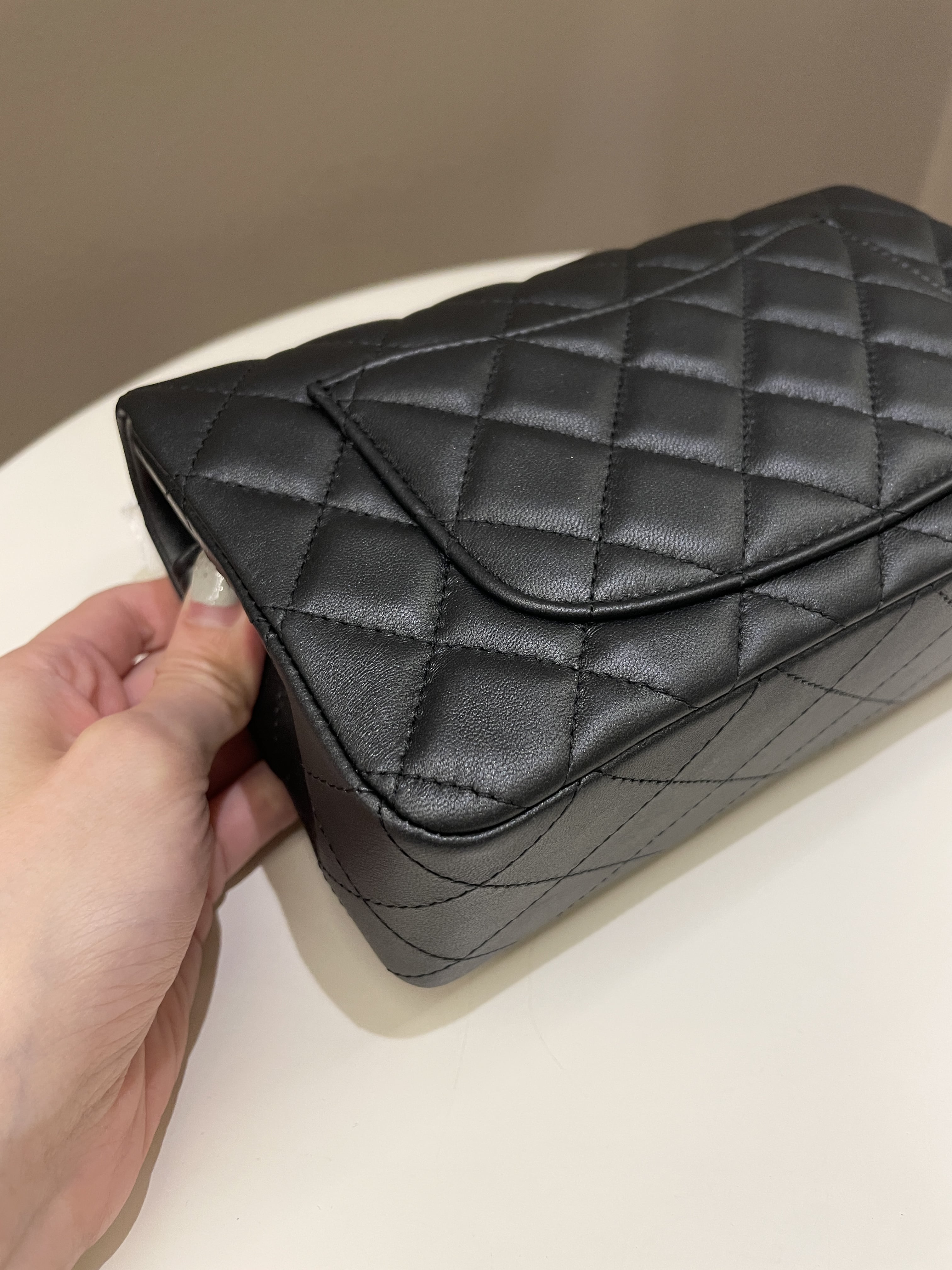 Chanel Classic So Black Quilted Mini Rectangular Black