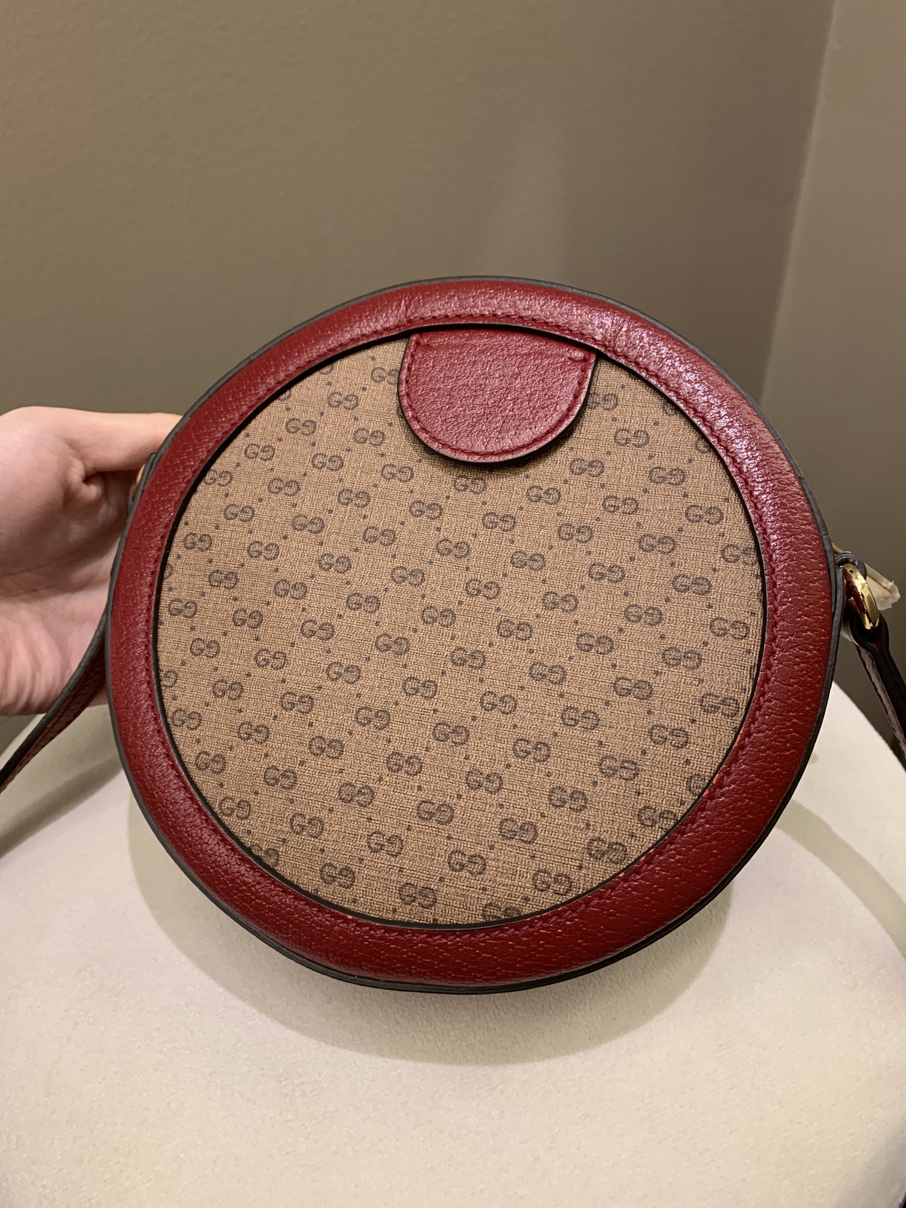 Gucci Doraemon Fujiko-Pro Mini GG Round Bag Gg Mini Coated Canvas