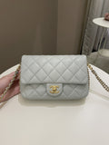 Chanel Chain Around Flap Grey Lambskin