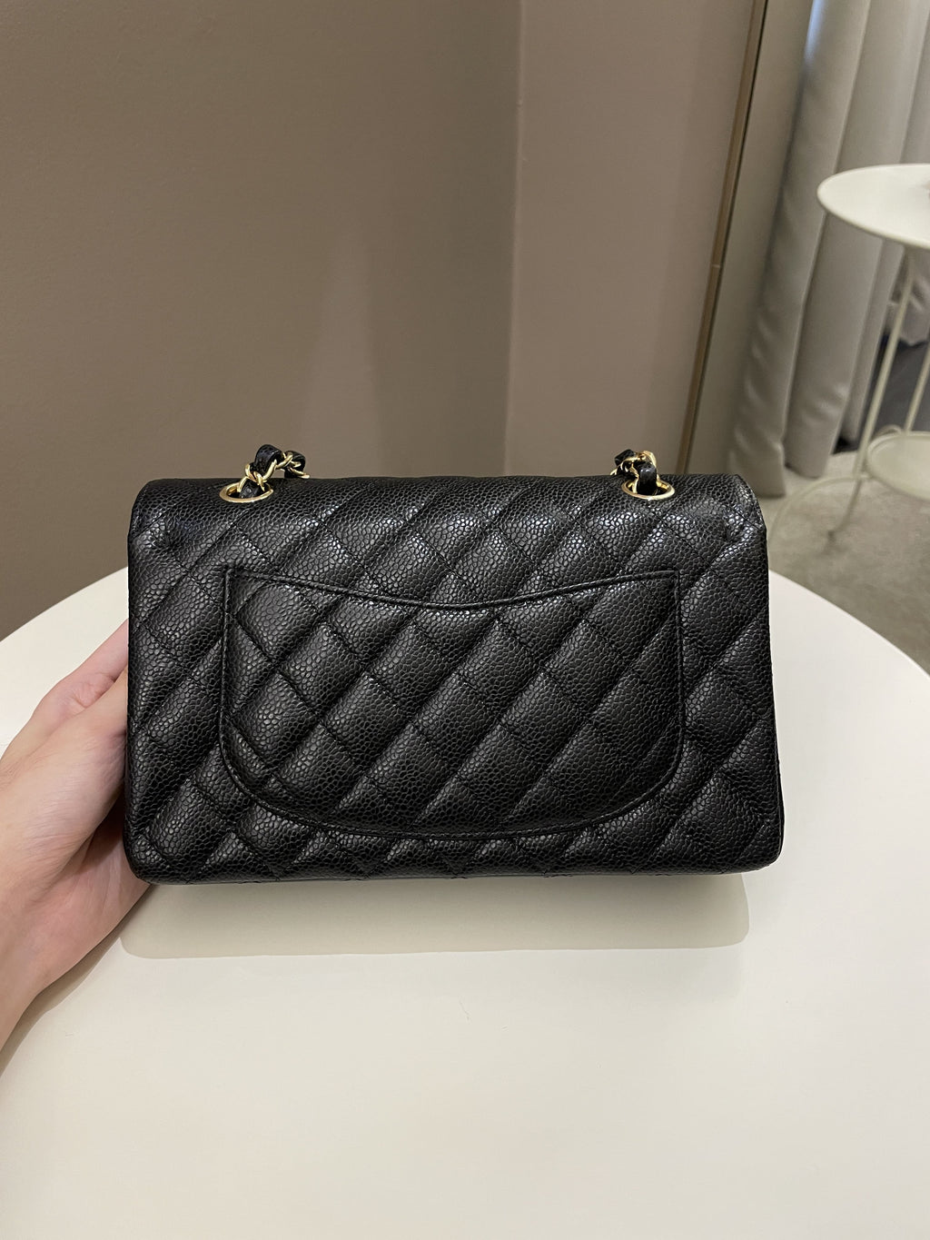 Chanel Classic Quilted Small Double Flap Black Caviar